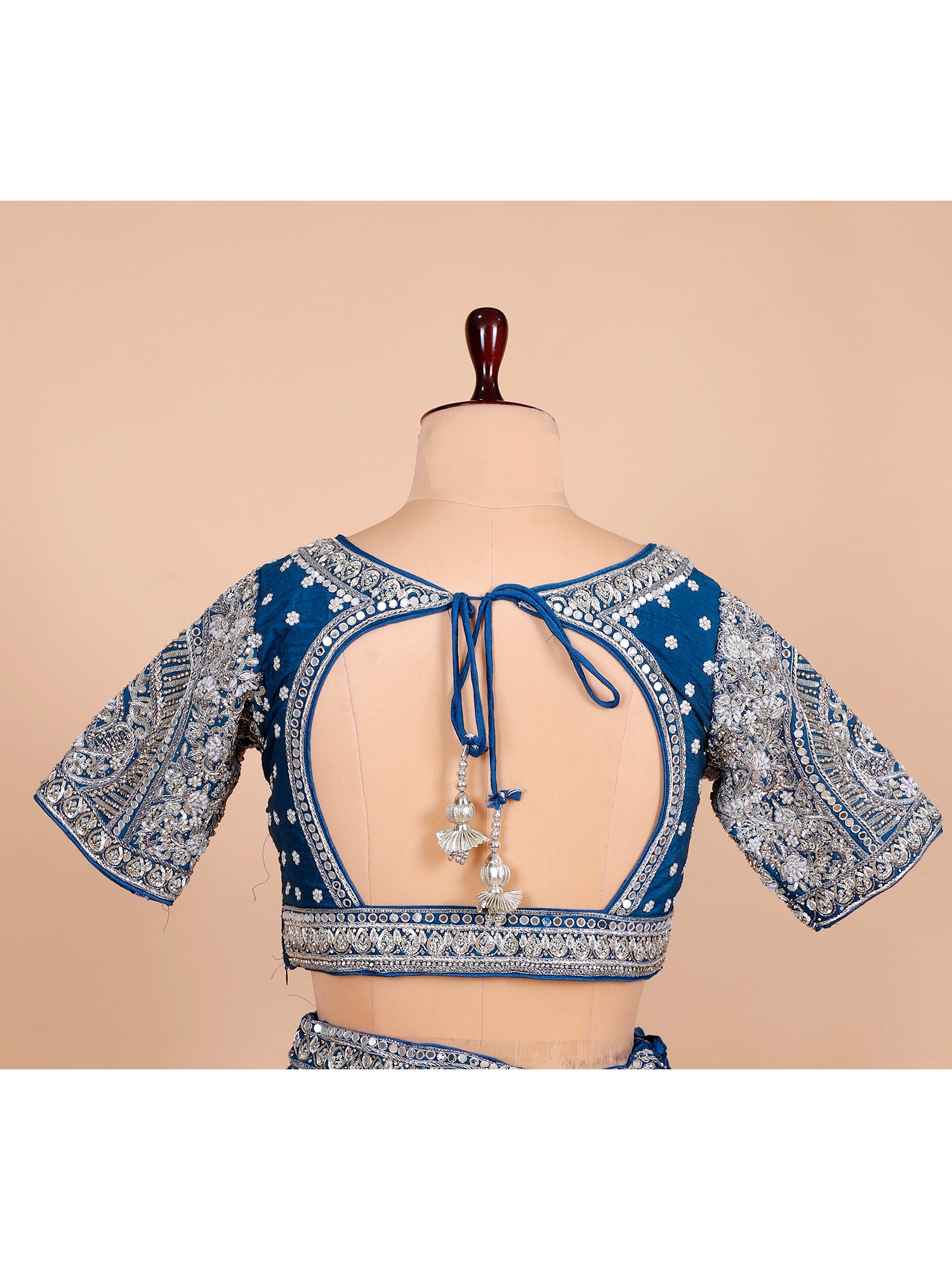 Royal Blue Zardozi Georgette Lehenga