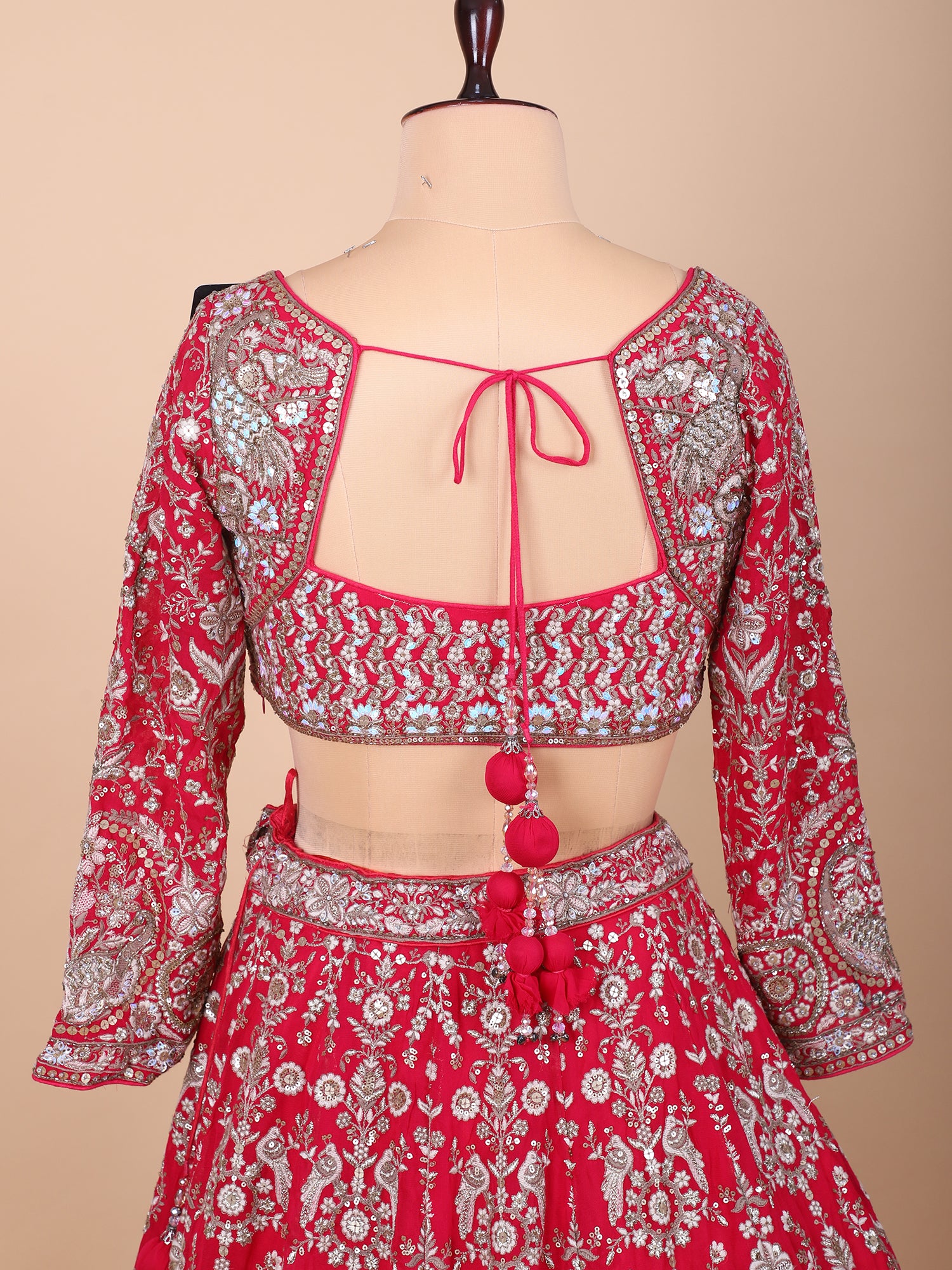 Pink Georgette Festive Lehenga