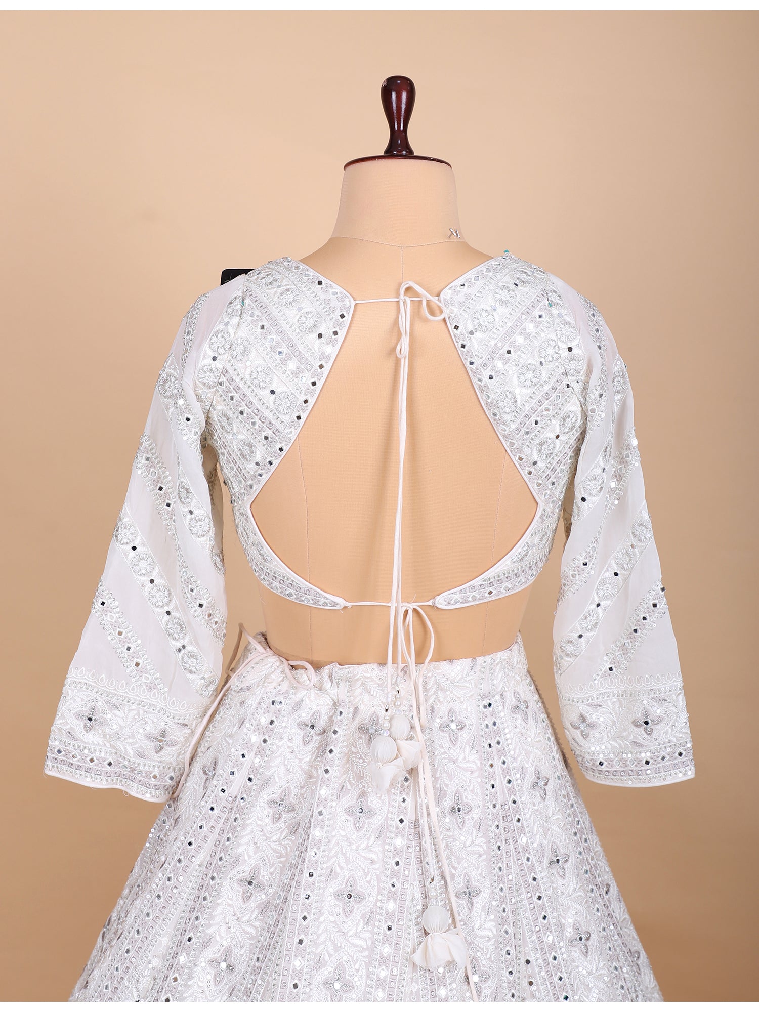 Ethereal White Lehenga With Delicate Thread Handwork