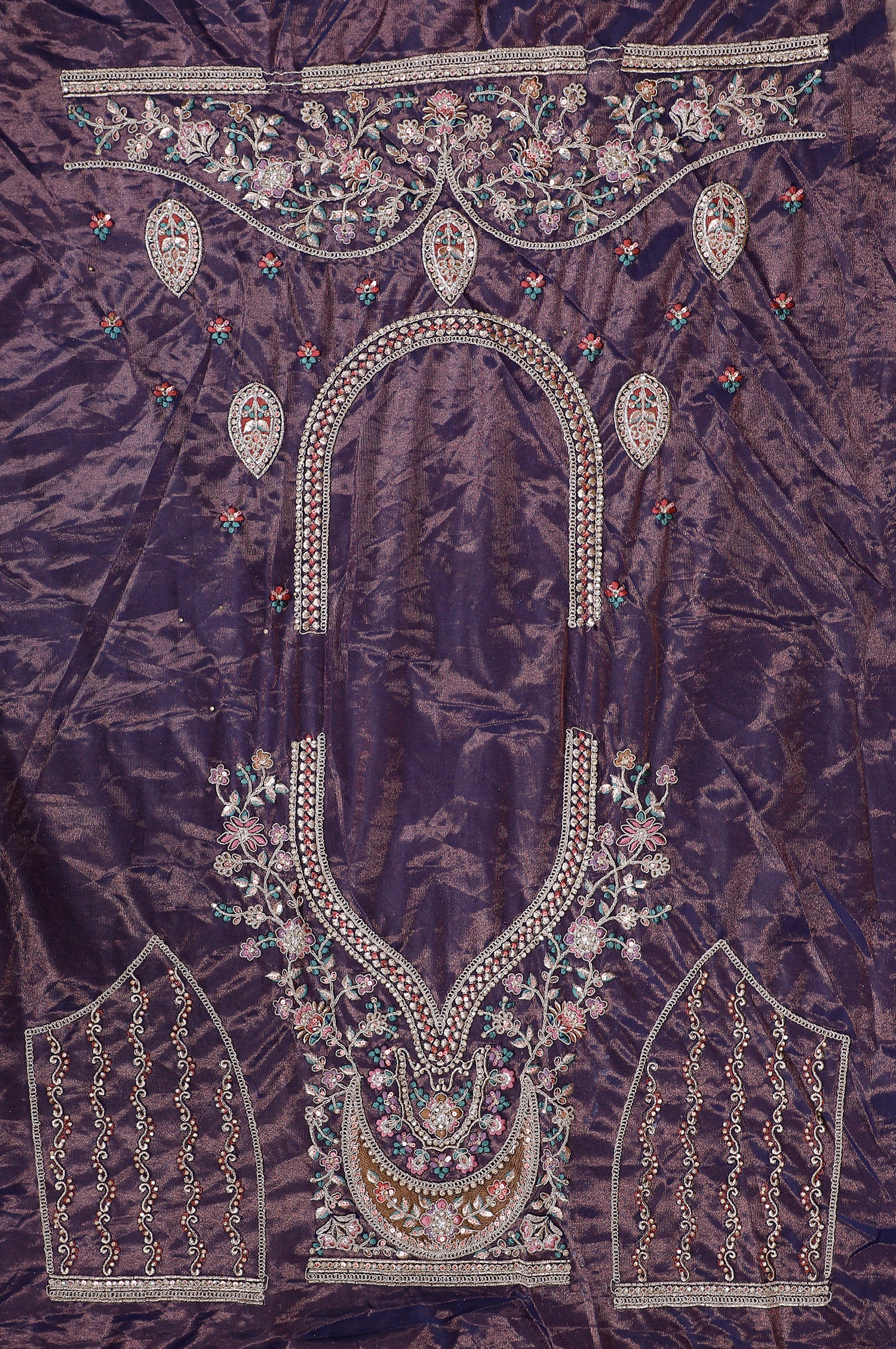 Regal Dark Purple Lehenga In Shimmer Fabric