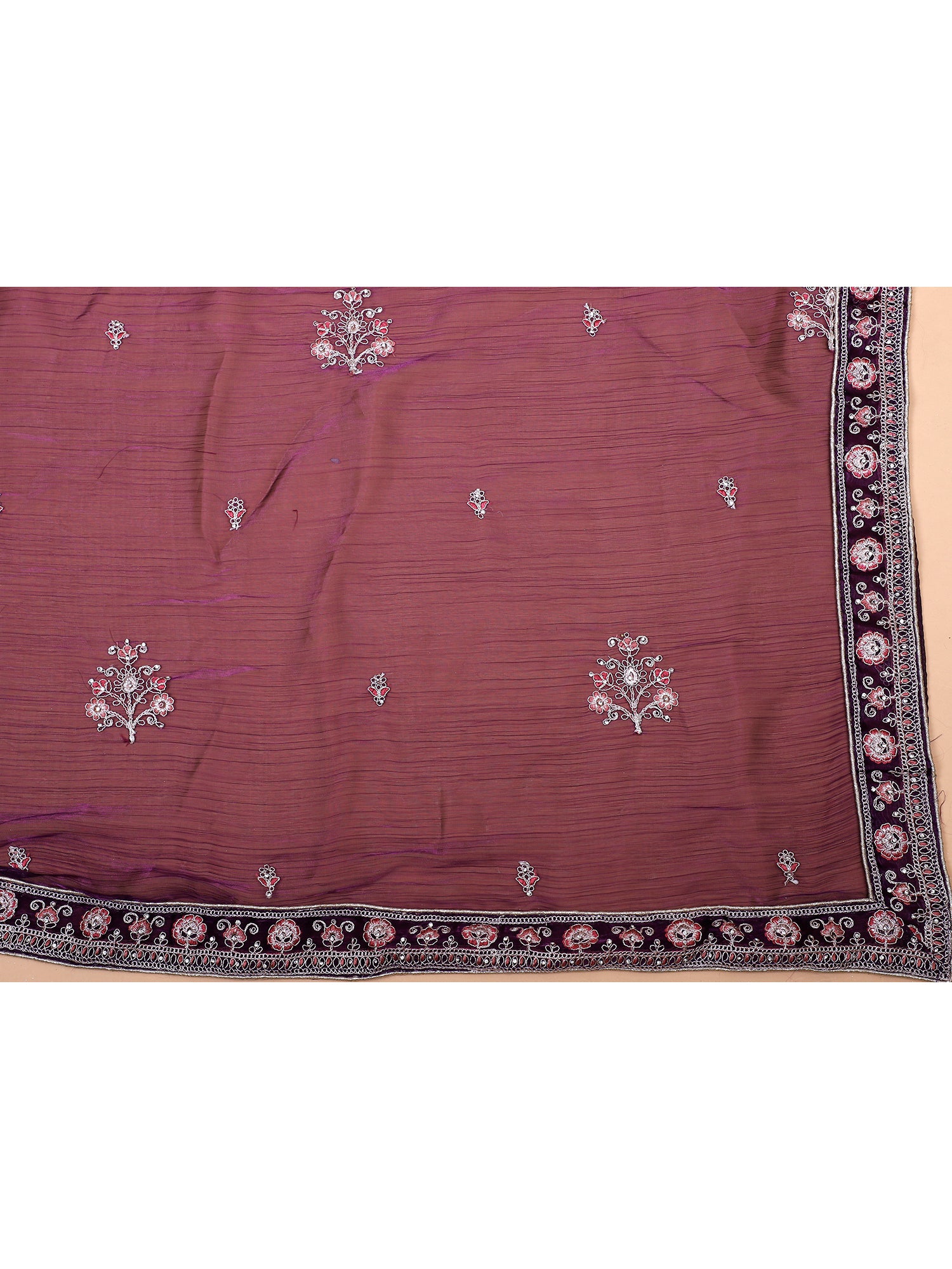 Dark Maroon Statement Lehenga