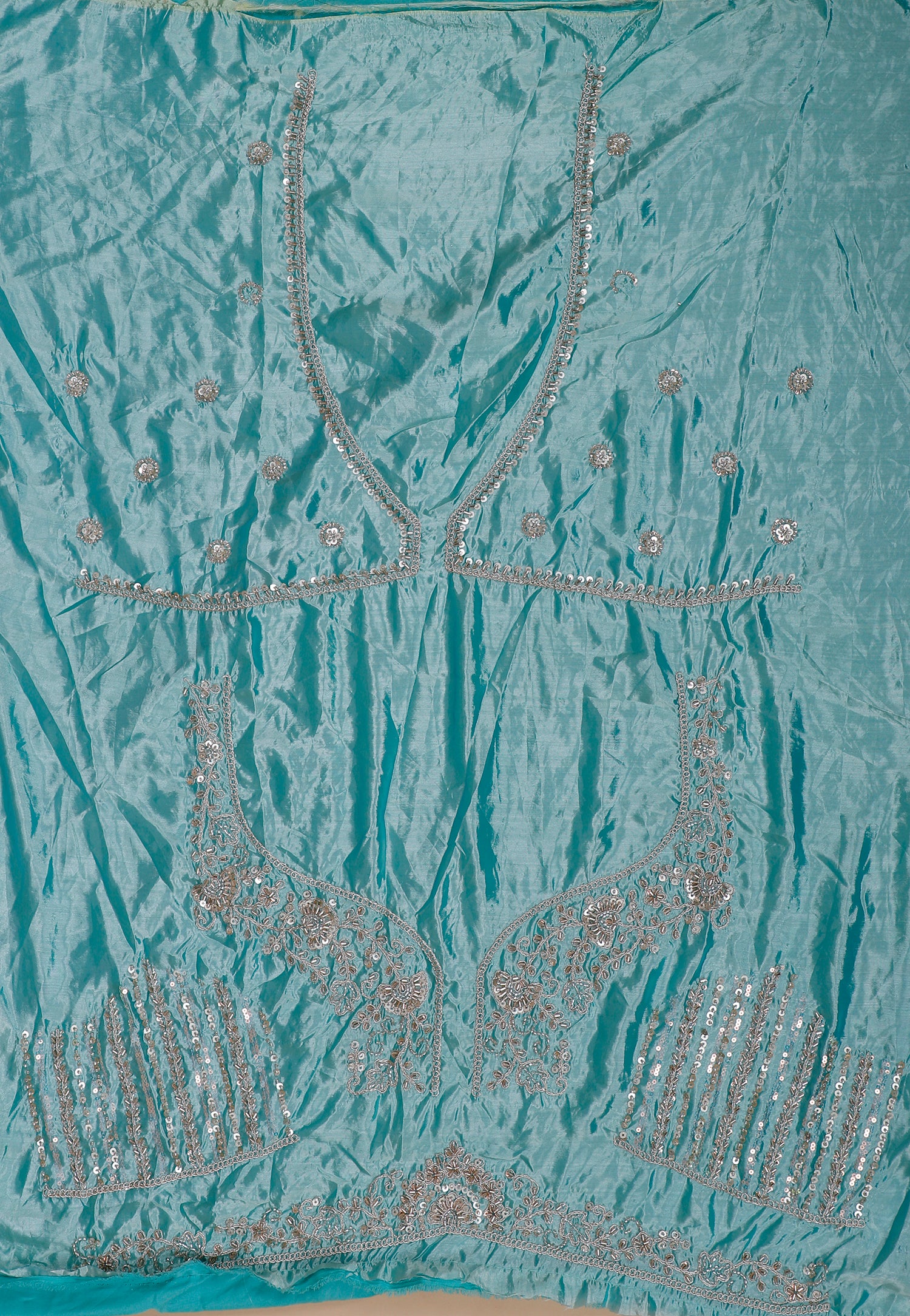 Hand Beaded Rama Blue Lehenga