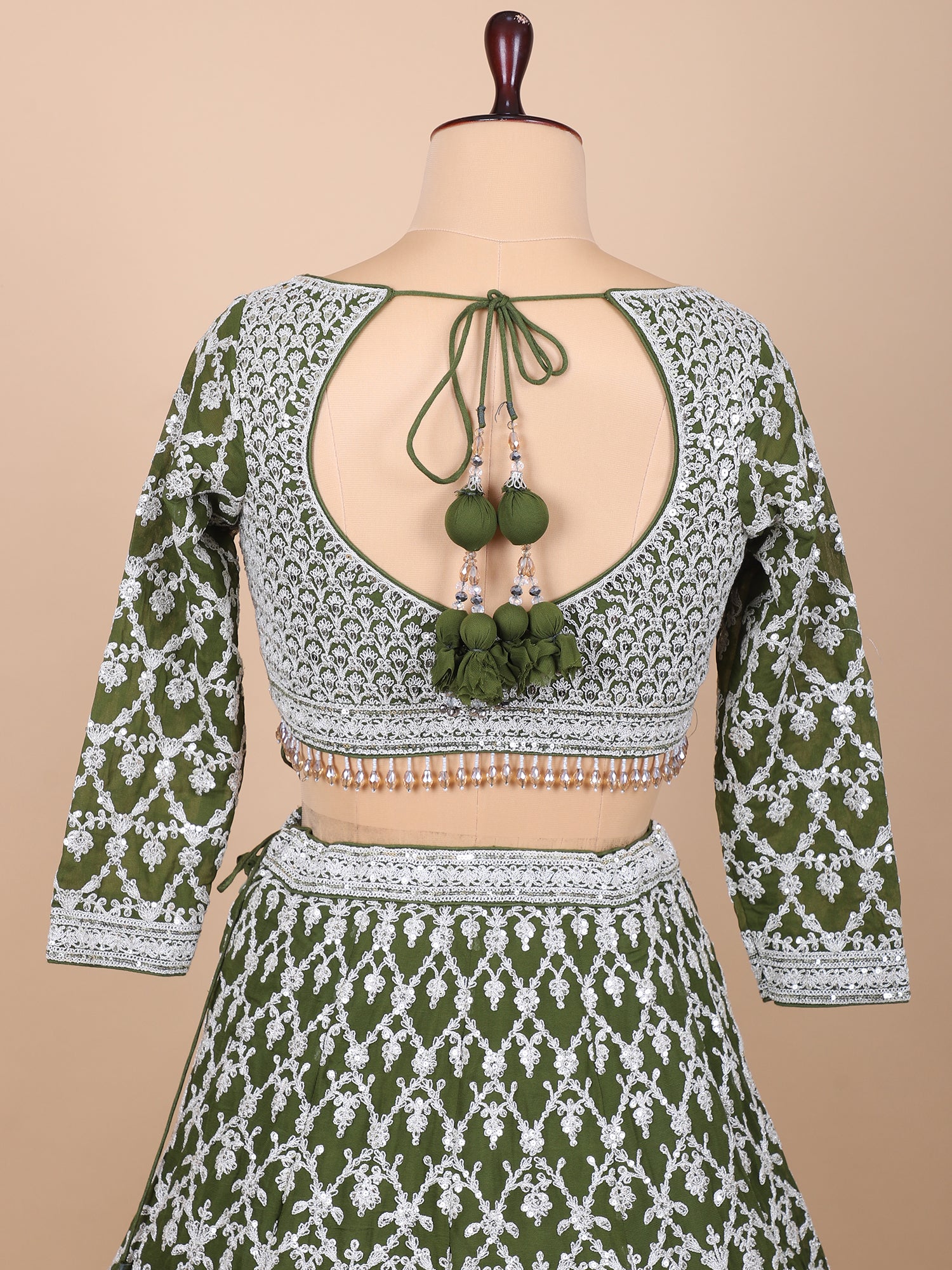 Graceful Green Georgette Lehenga For Traditional Elegance