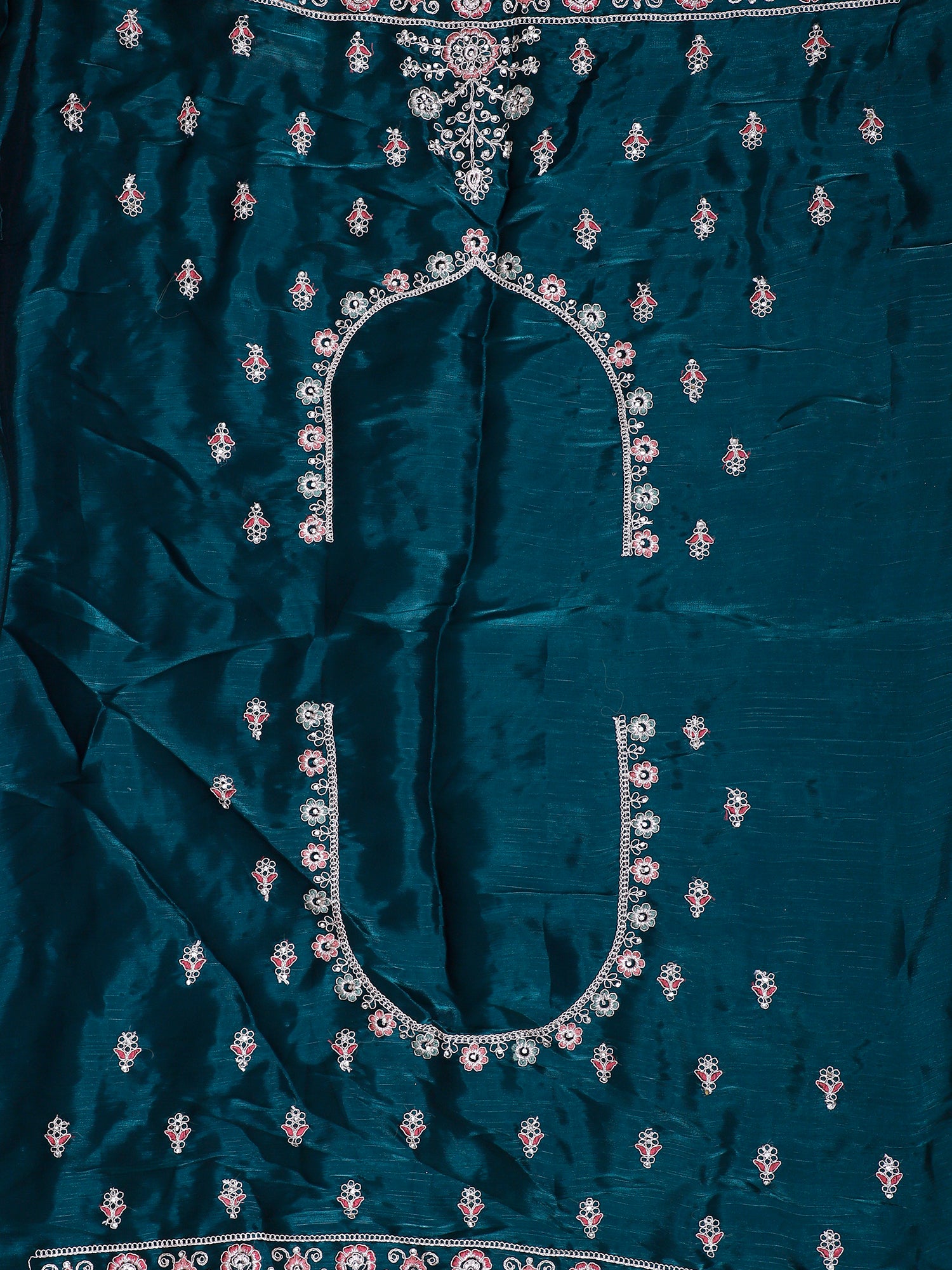 Dark Firozi Embroidered Lehenga With Jarkan