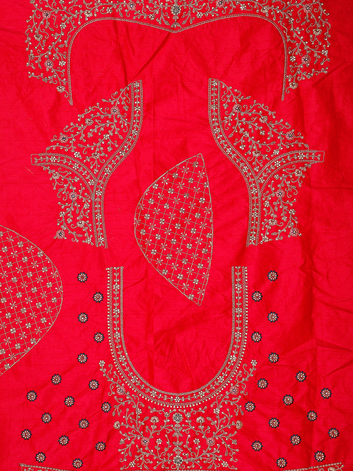 Multicolor Velvet Patchwork Lehenga