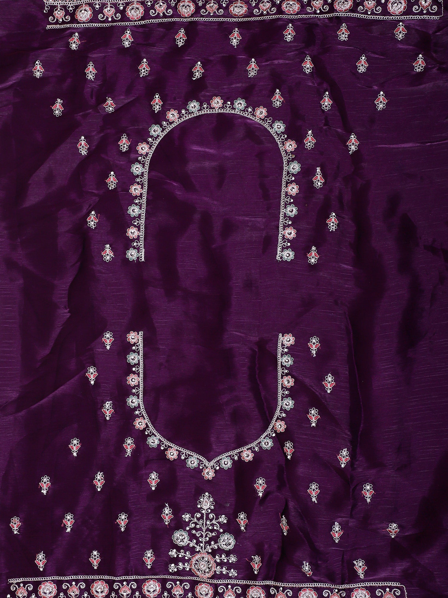 Dark Purple Bridal Jarkan Lehenga