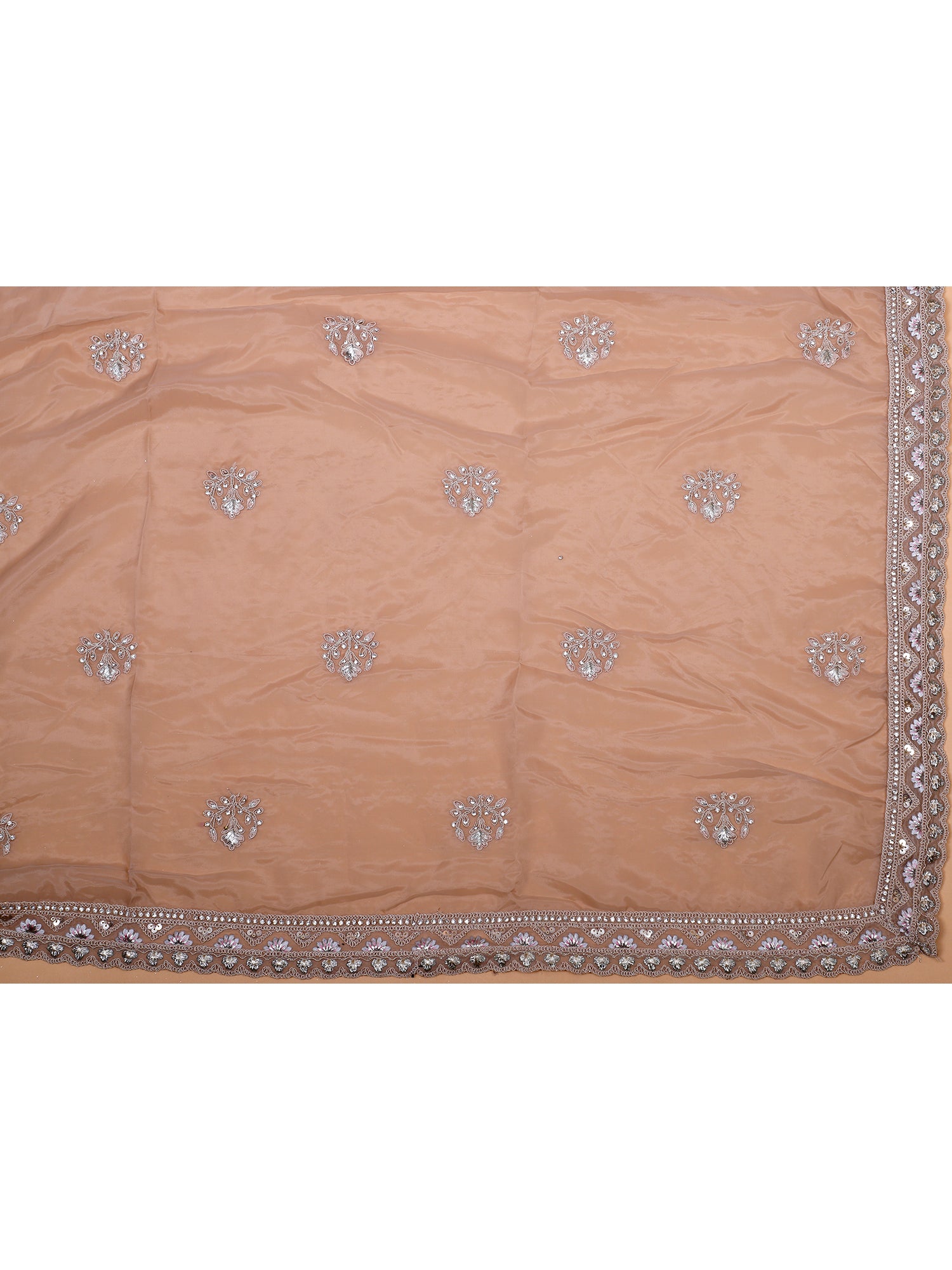 Blush In Beauty With Our Peach Silk Lehenga