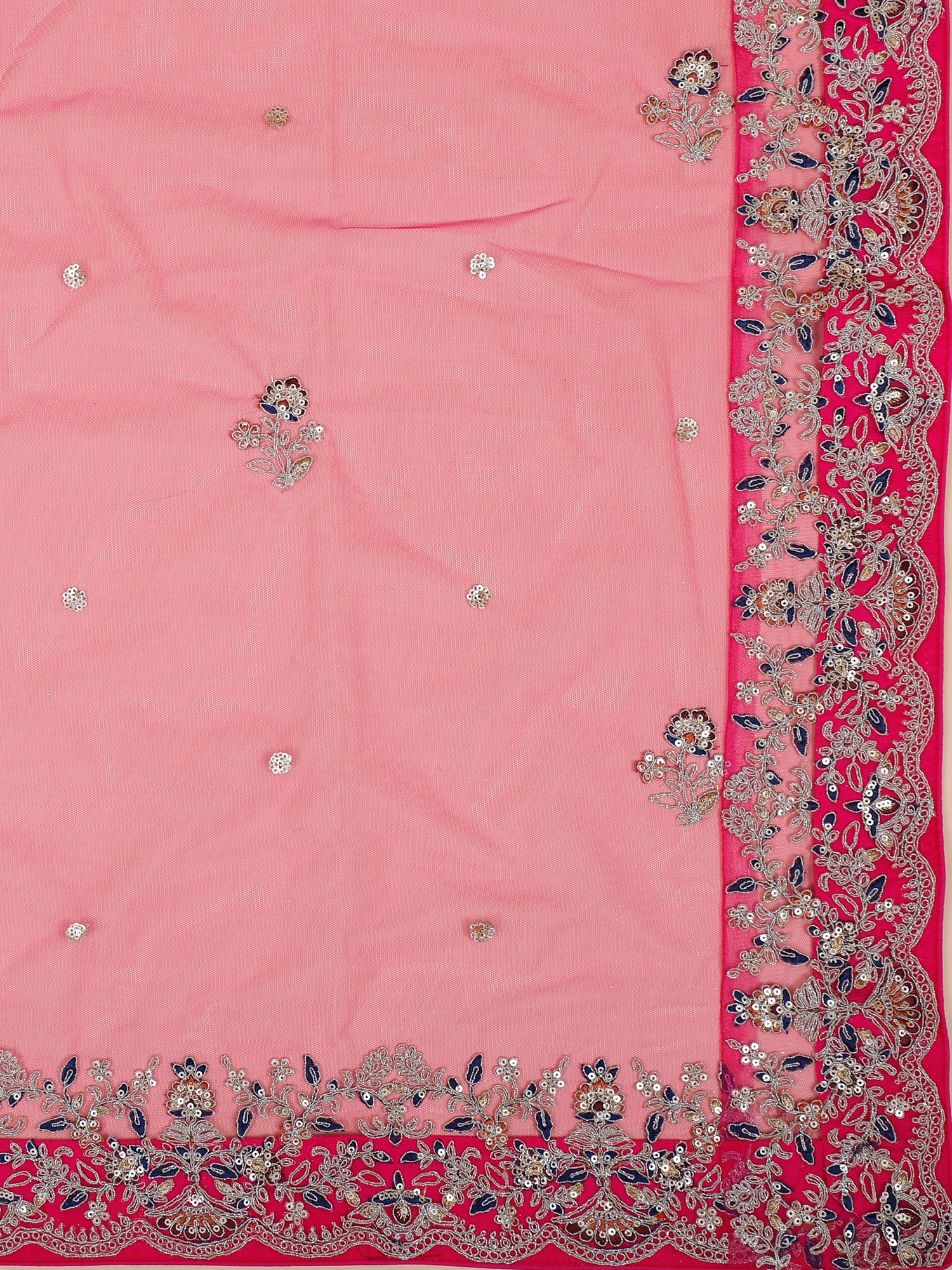 Party Ready Pink Multi Thread Lehenga