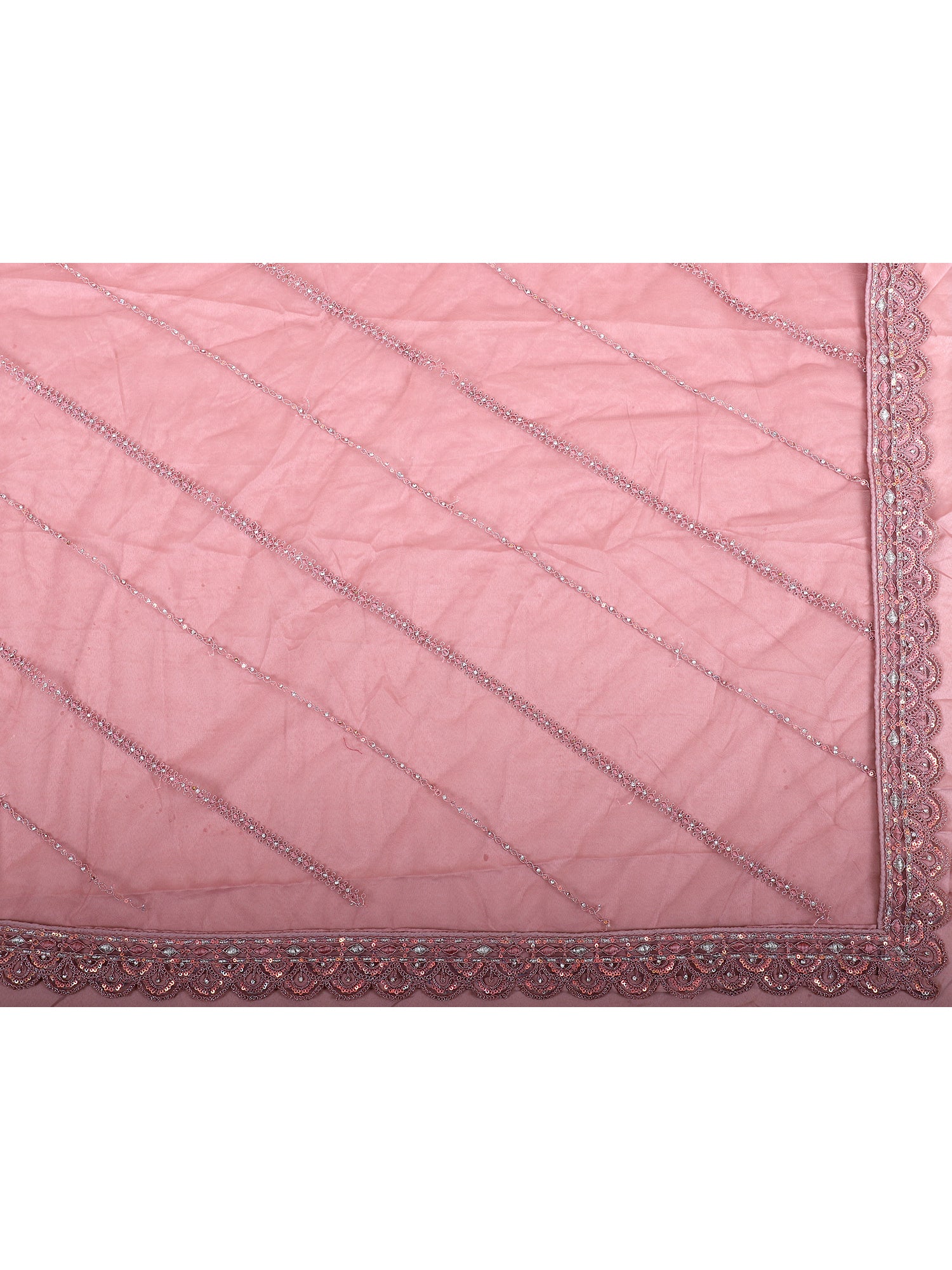 Dreamy Onion Pink Lehenga With Sequins & Jarkan Shine