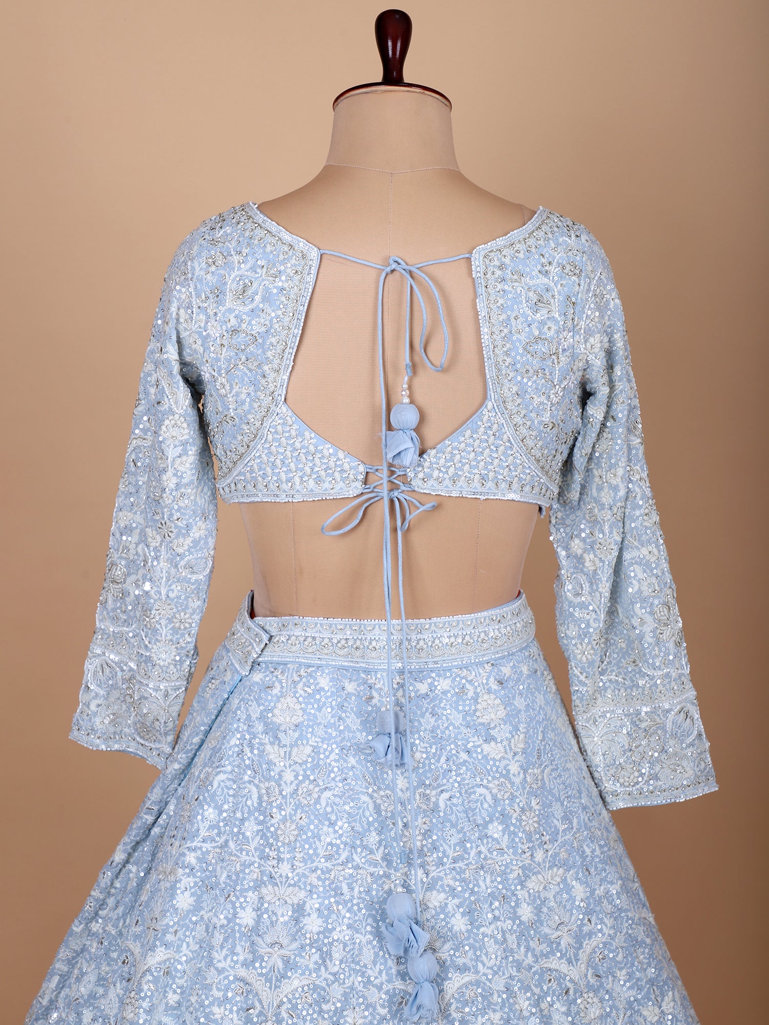 Powder Blue Wedding & Party Wear Lehenga Set
