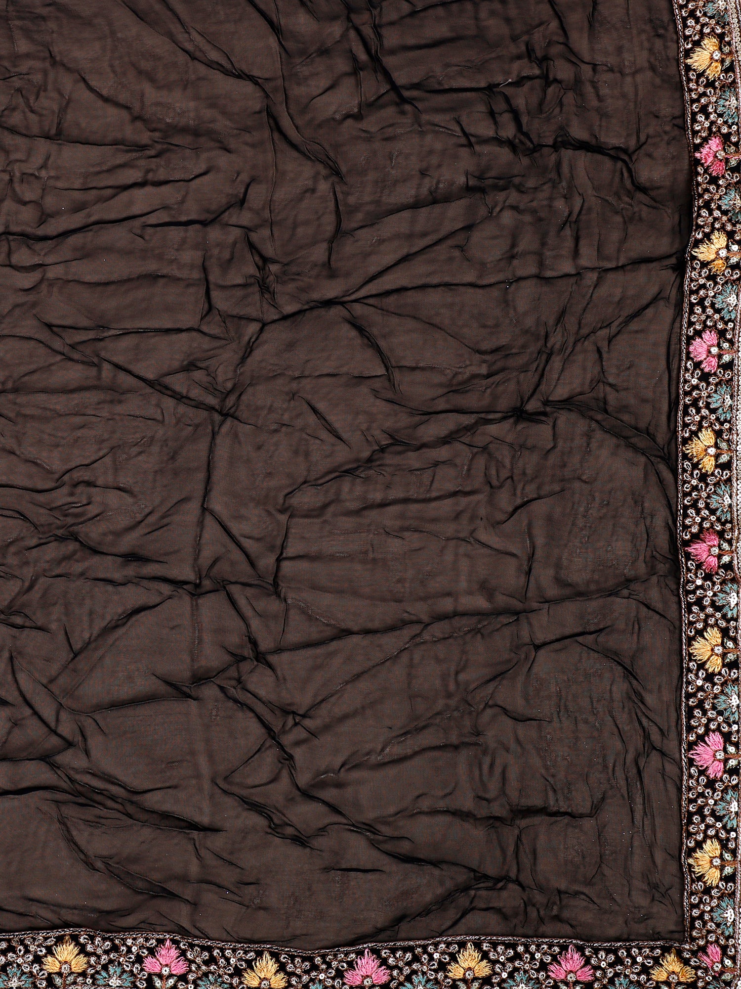 Black Celestial Jarkan Stonework Lehenga