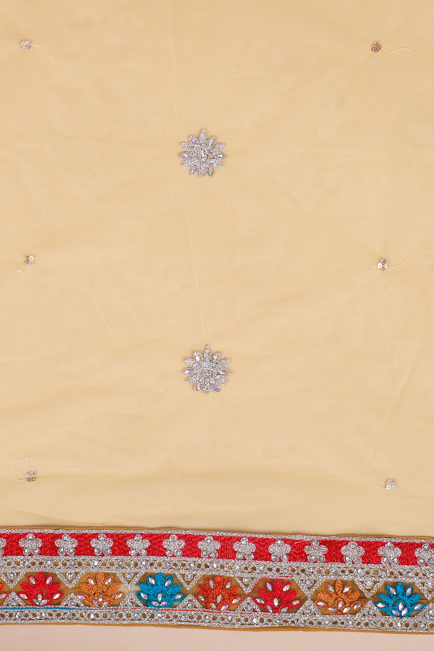 Multi-Color Heavy Net Lehenga With Handwork