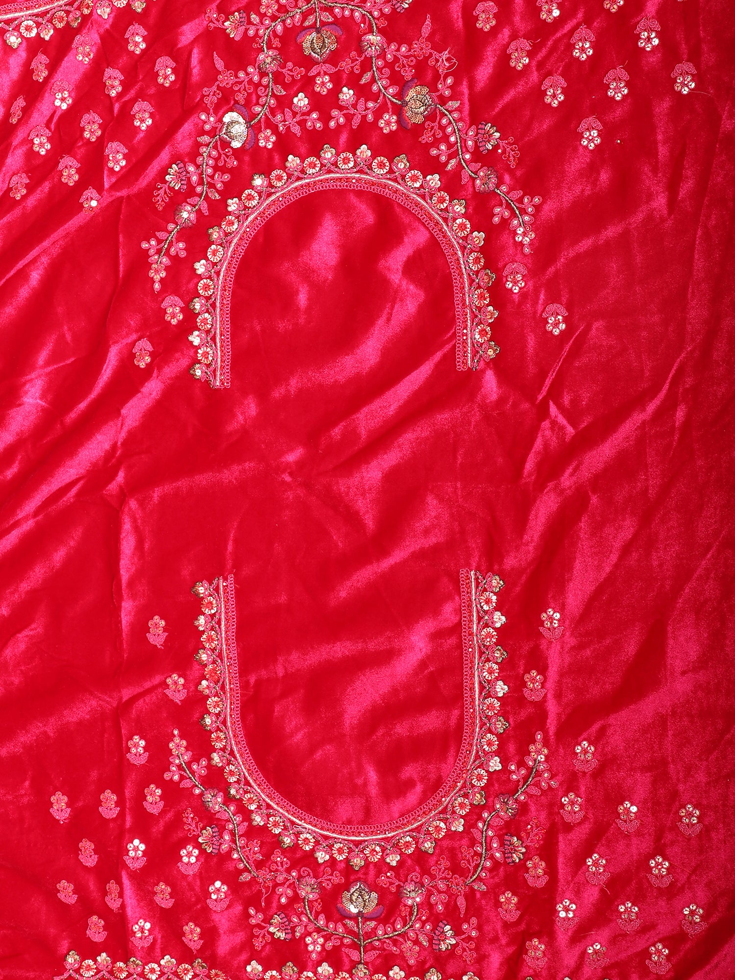 Majestic Rani Velvet Jarkan Mirror Bridal Lehenga