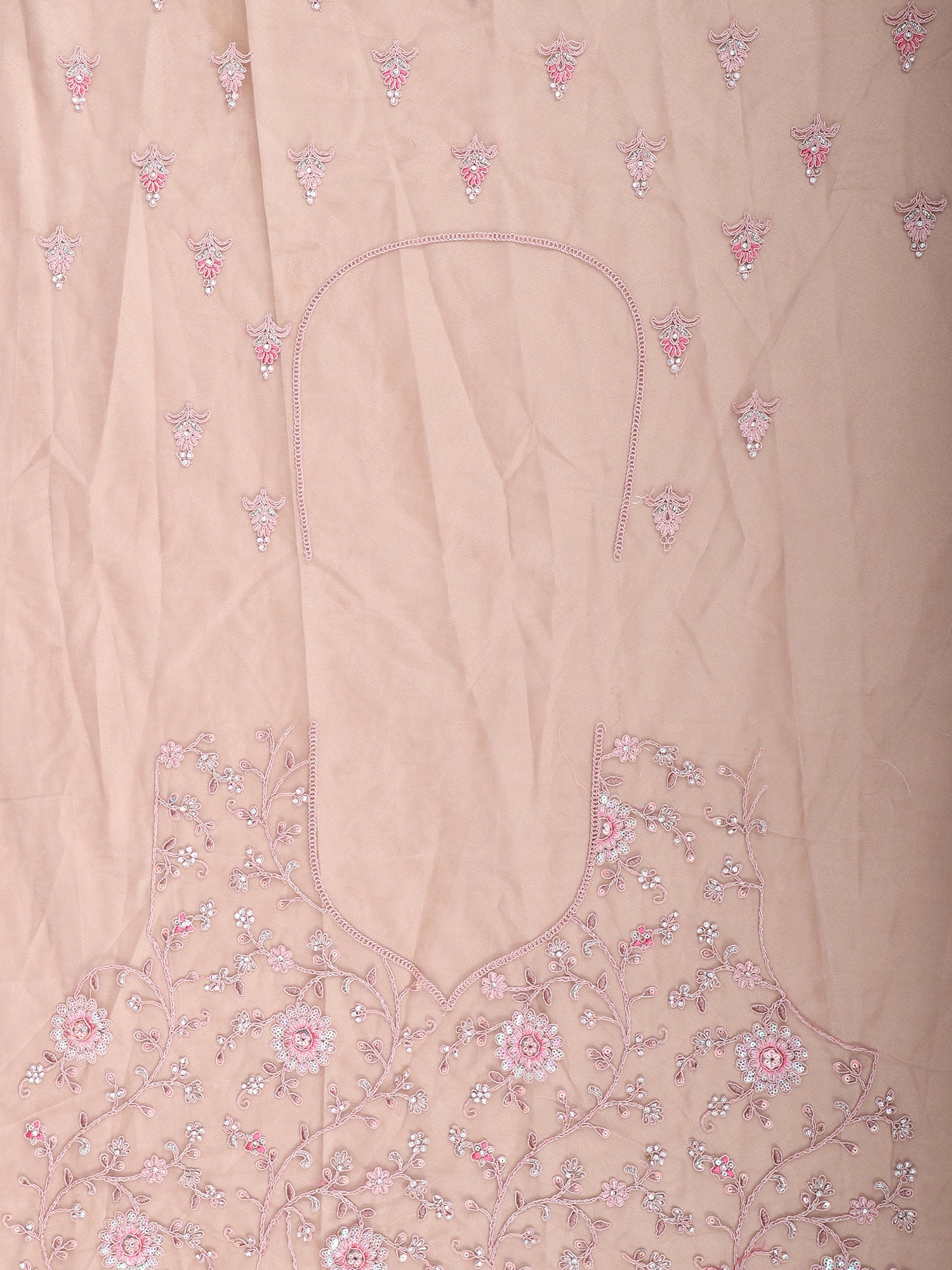 Peach Glow Jarkan Embellished Bridal Lehenga