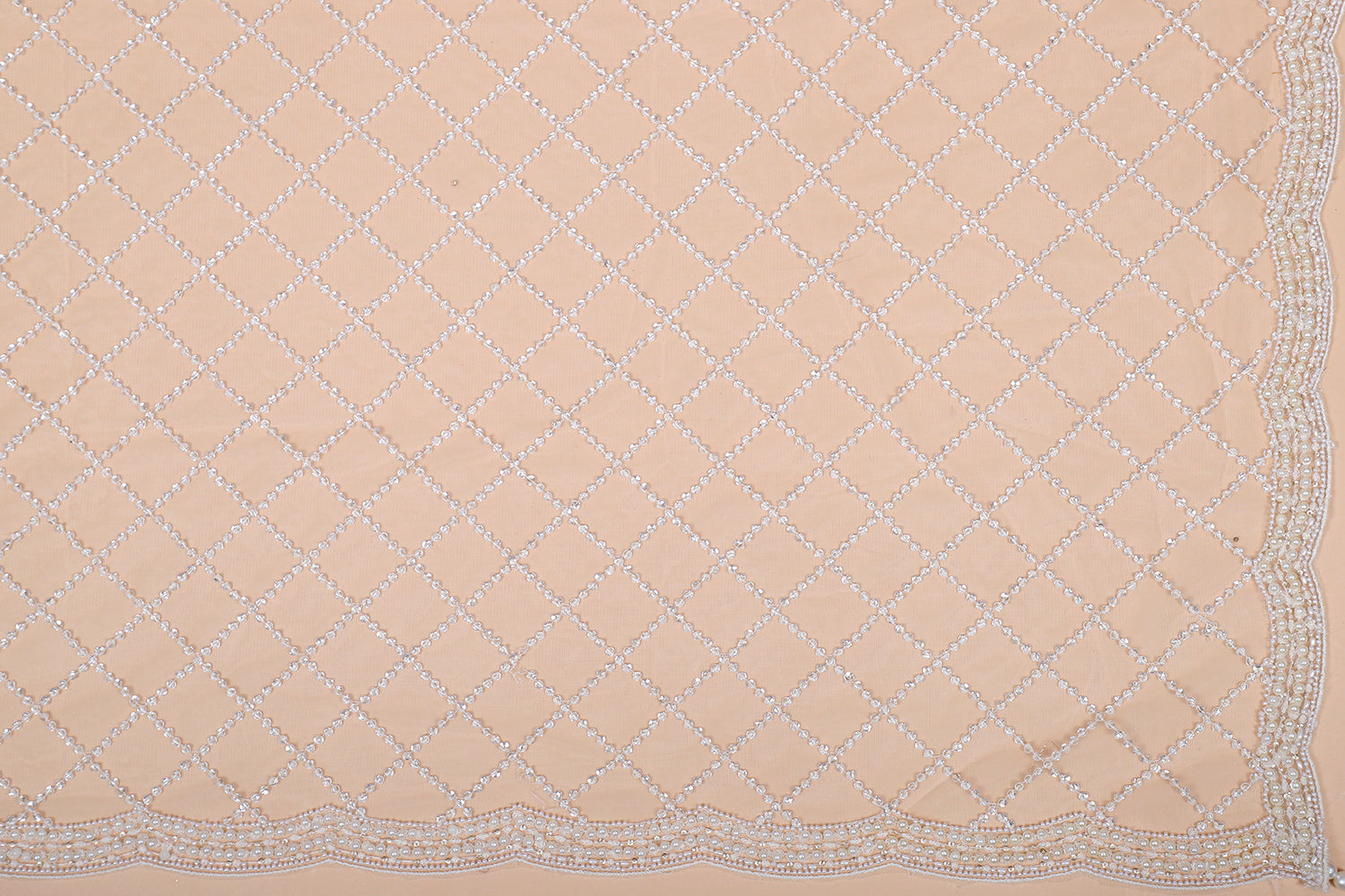 Elegant Beige Net Lehenga