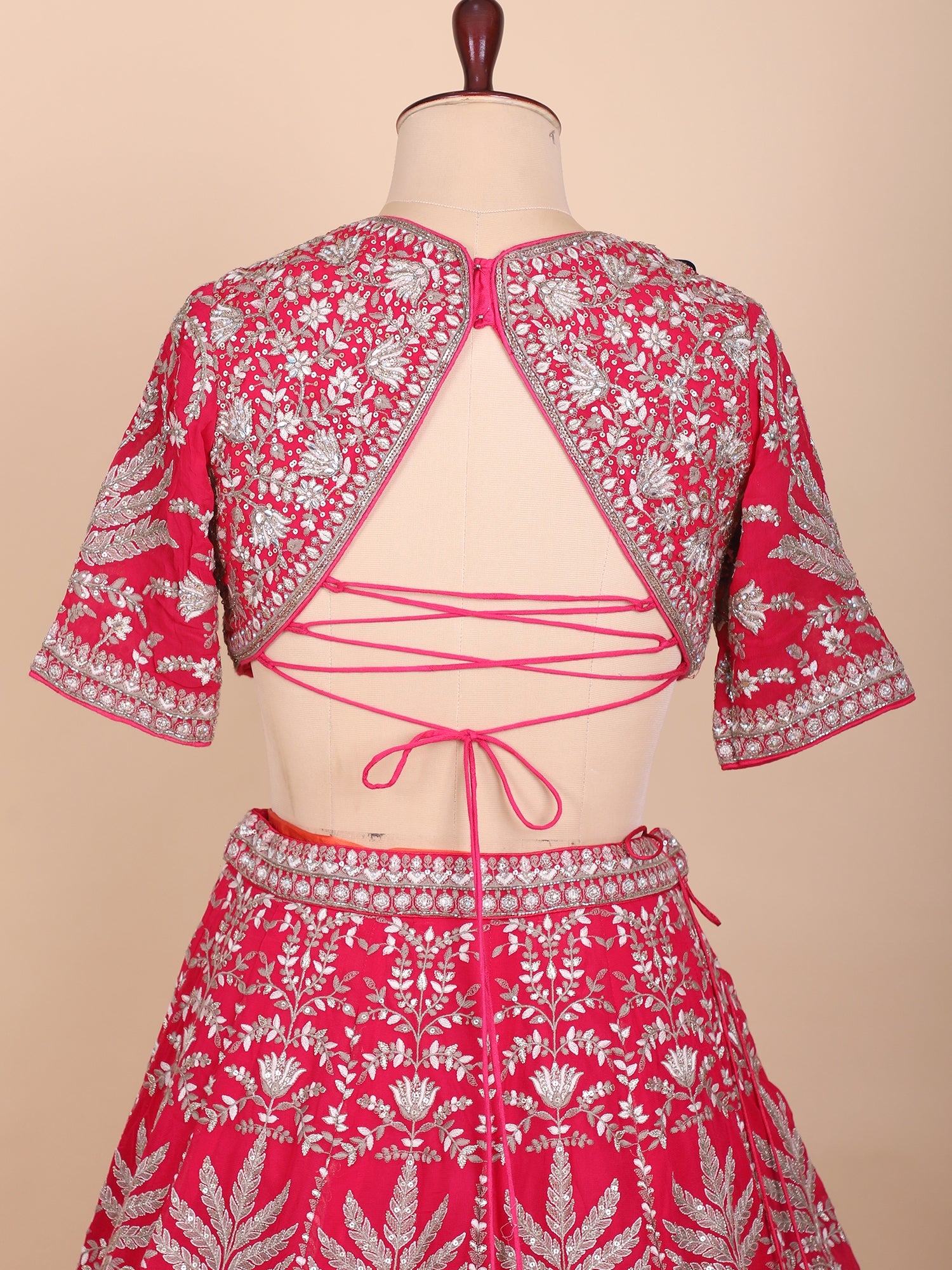 Embroidered Fuchsia Pink Lehenga For Parties
