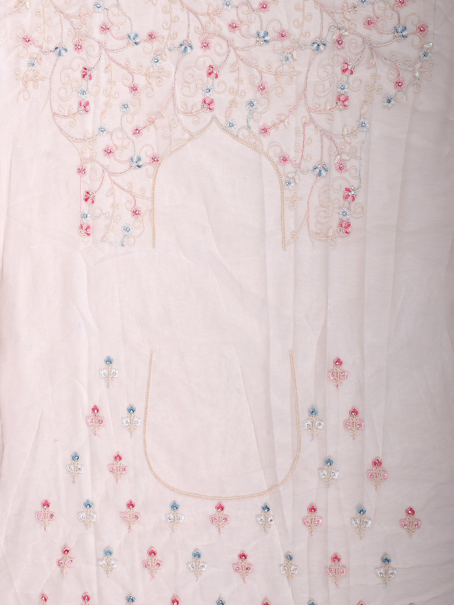 Glow In Grace With Our White Net Jarkan Lehenga