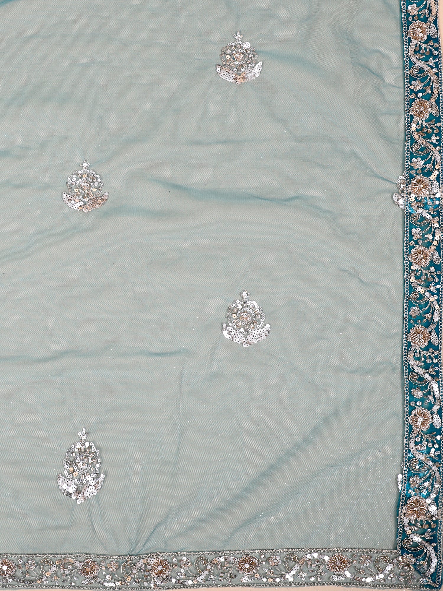 Rama Blue Royal Jarkan & Beaded Lehenga