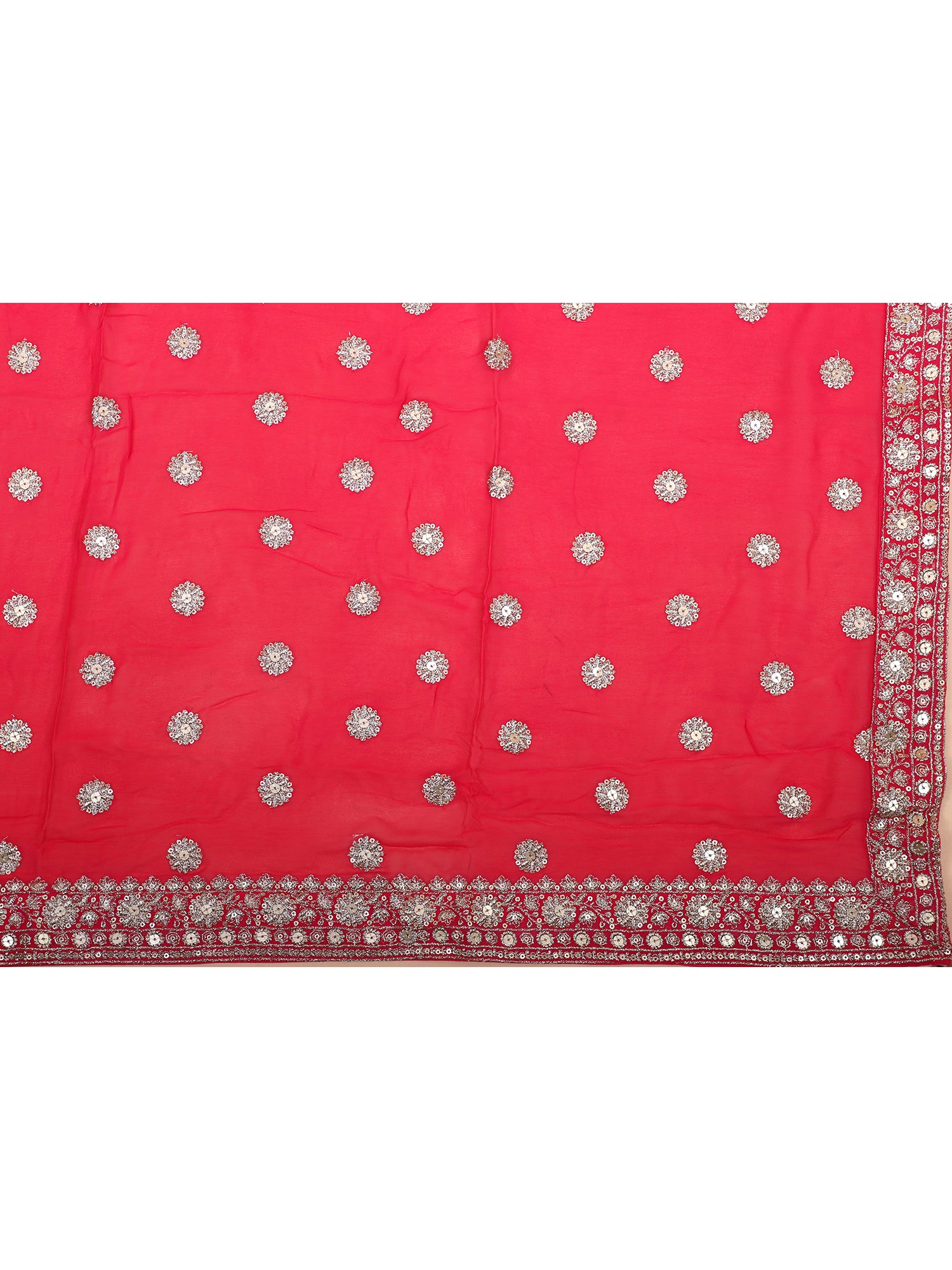 Pink Thread And Sequin Embroidered Lehenga Set