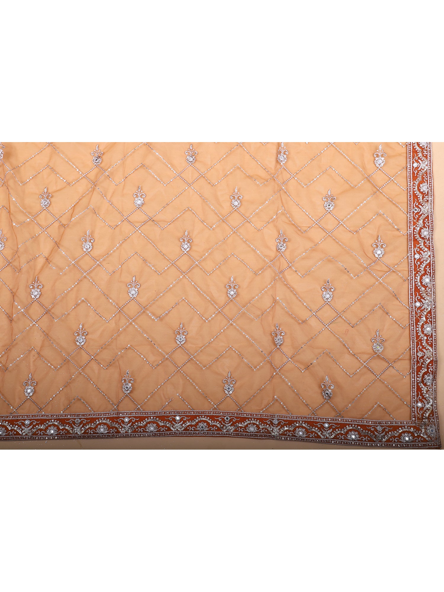Tangerine Twist Orange Threadwork Lehenga