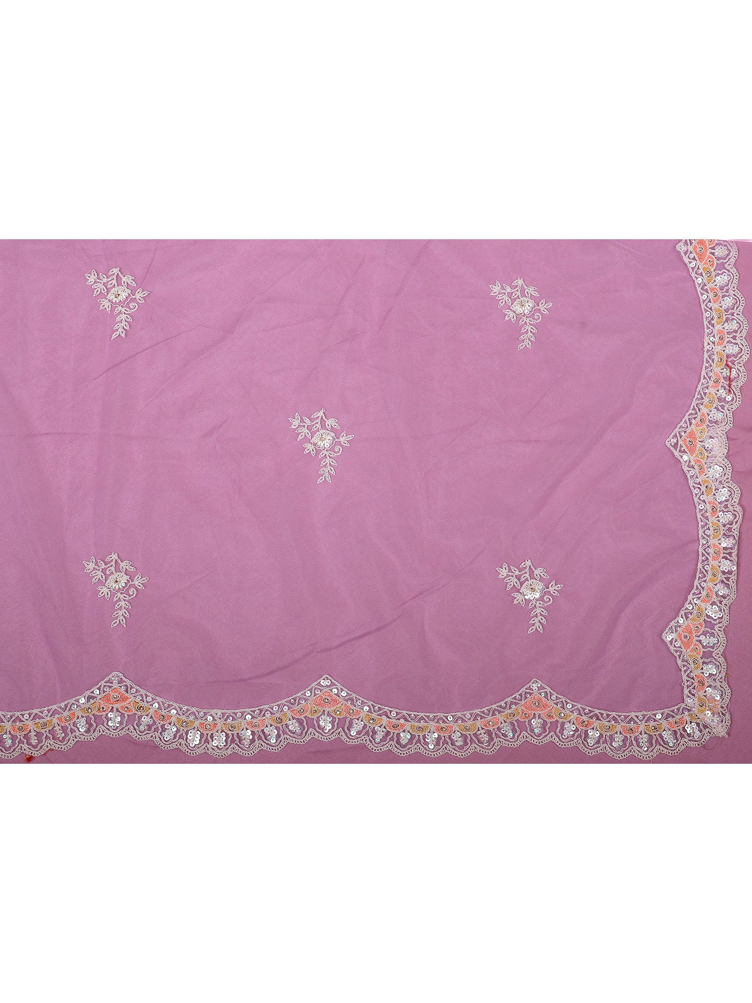 Pink Net Lehenga With Embroiderry