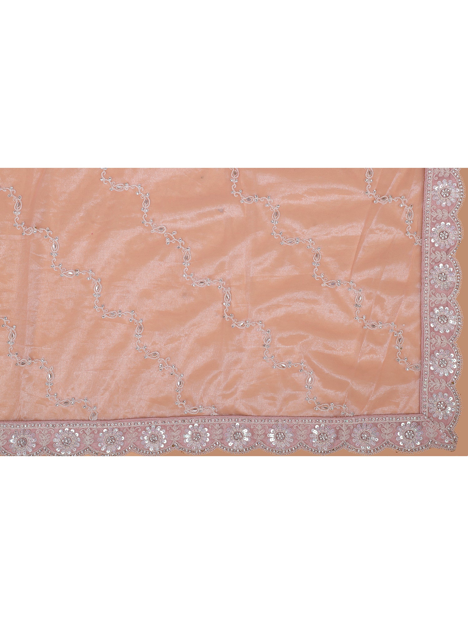 Pink Net Sider Lehenga