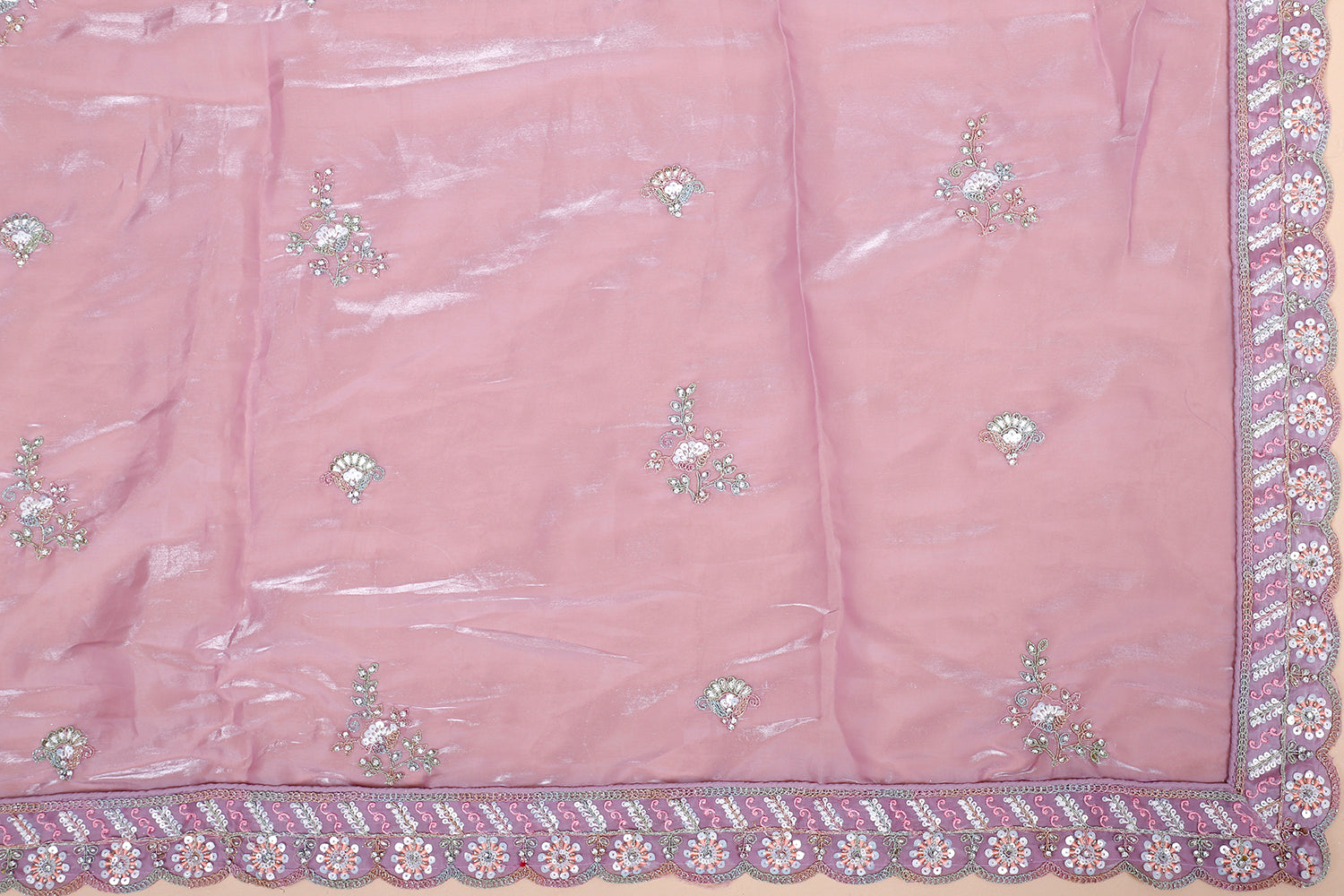 Lavender Jimmy Choo Lehenga With Thread