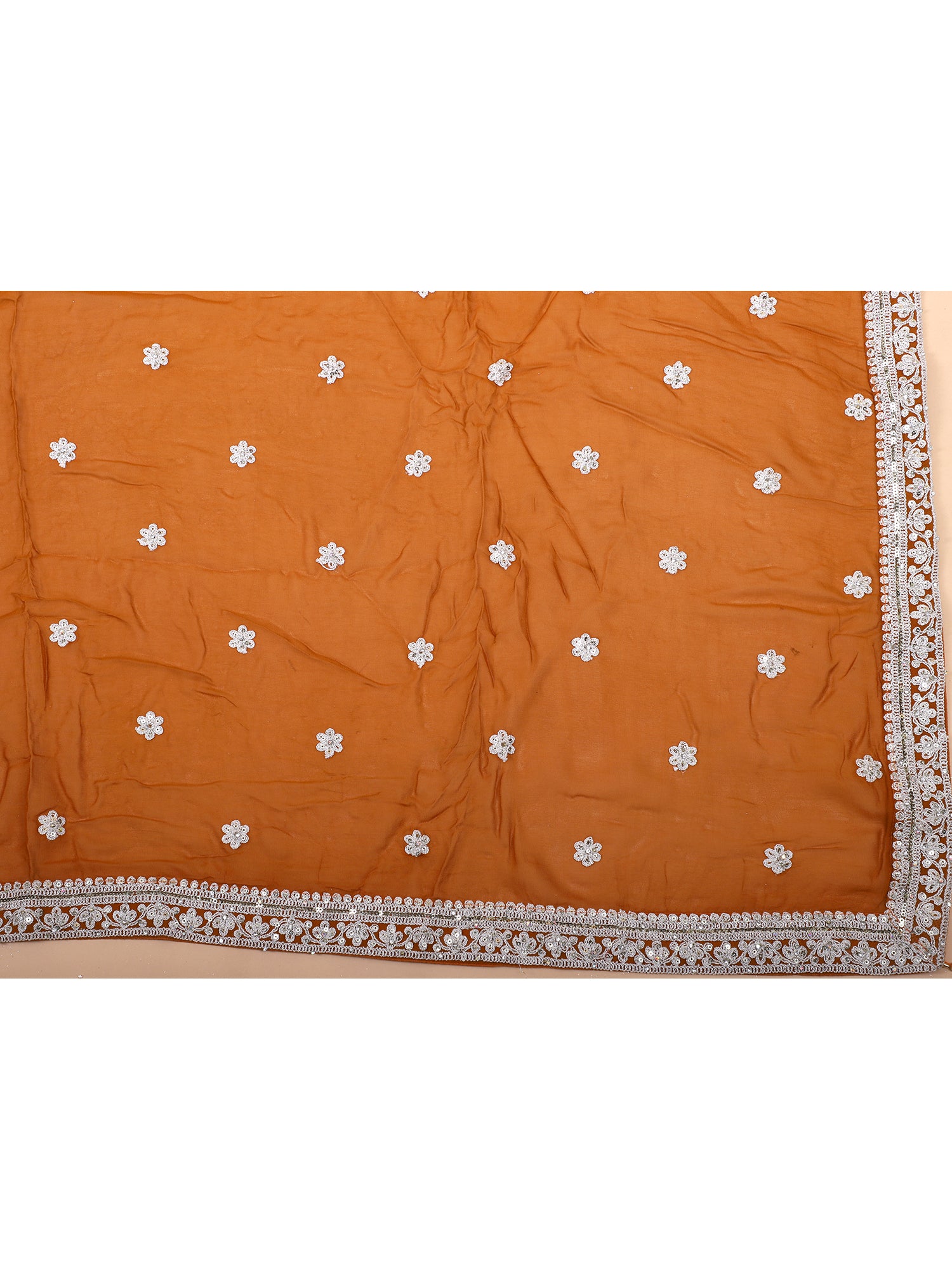 Sunflare Orange Georgette Lehenga
