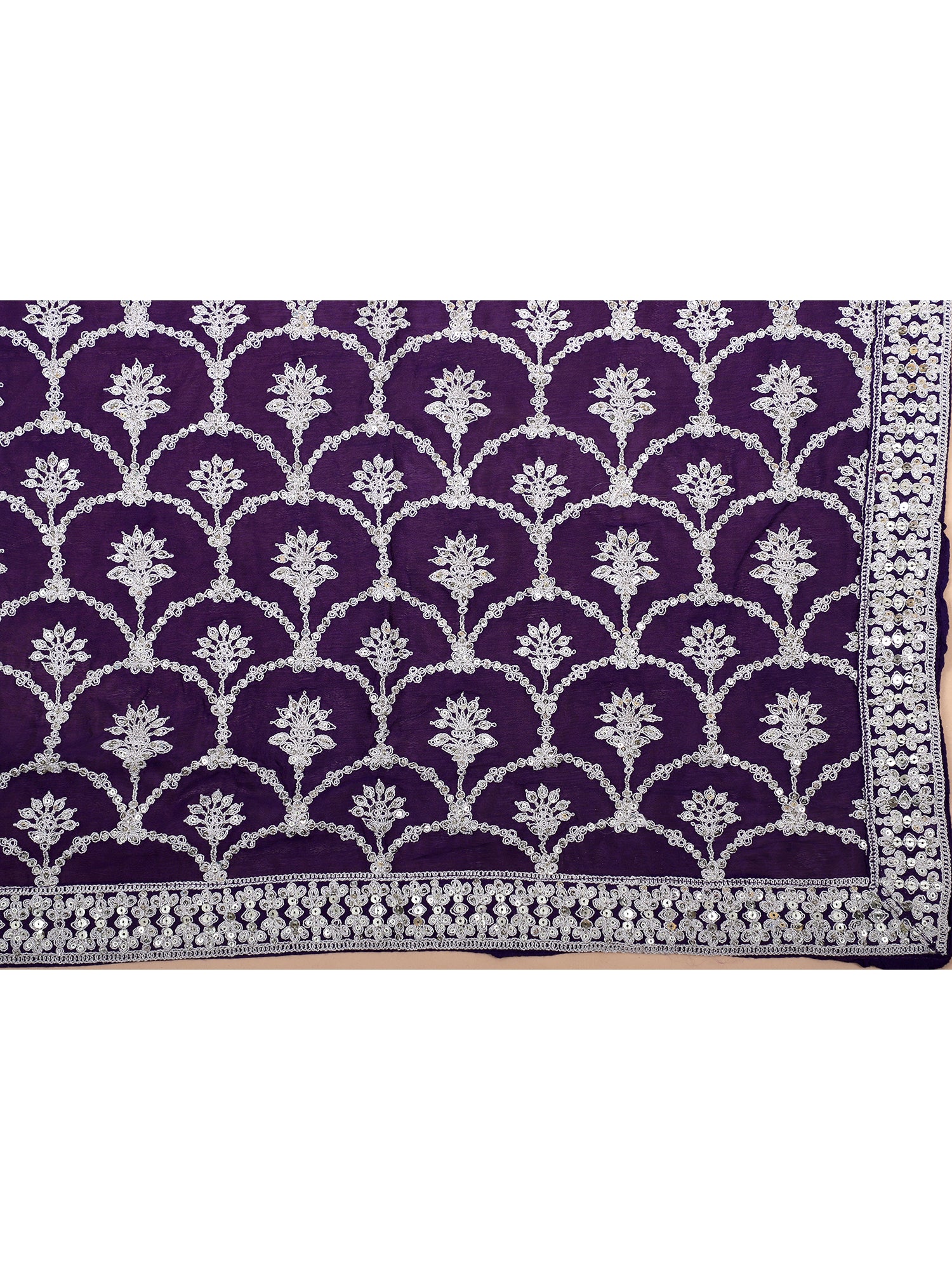Royal Radiance Purple Georgette Lehenga