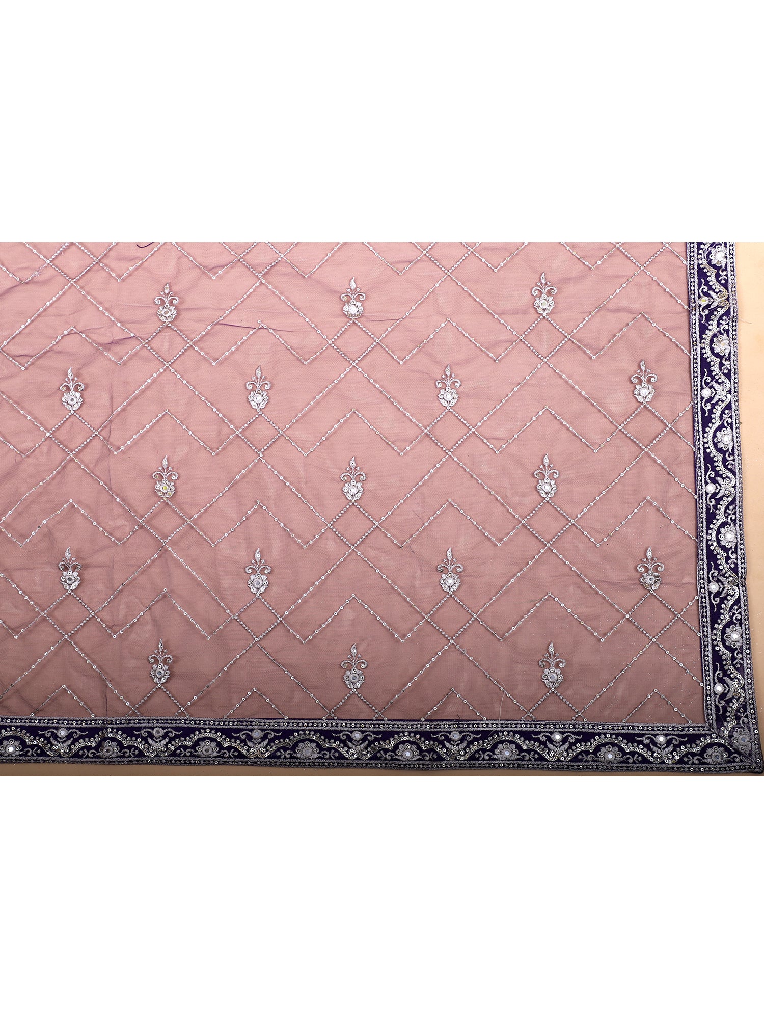 Plum Grace Purple Threadwork Lehenga
