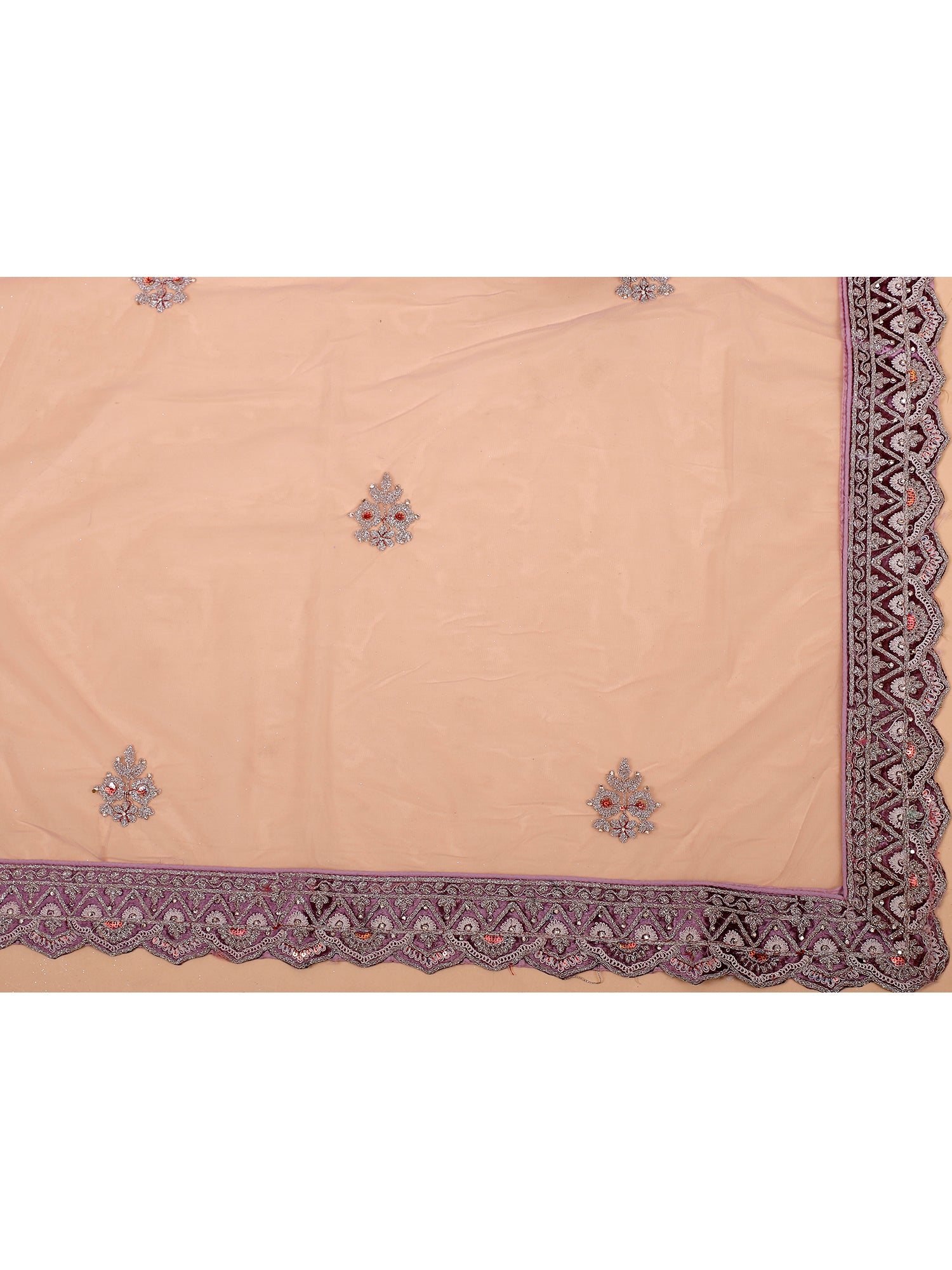 Onion Pink Velvet Lehenga With Jarkan Work