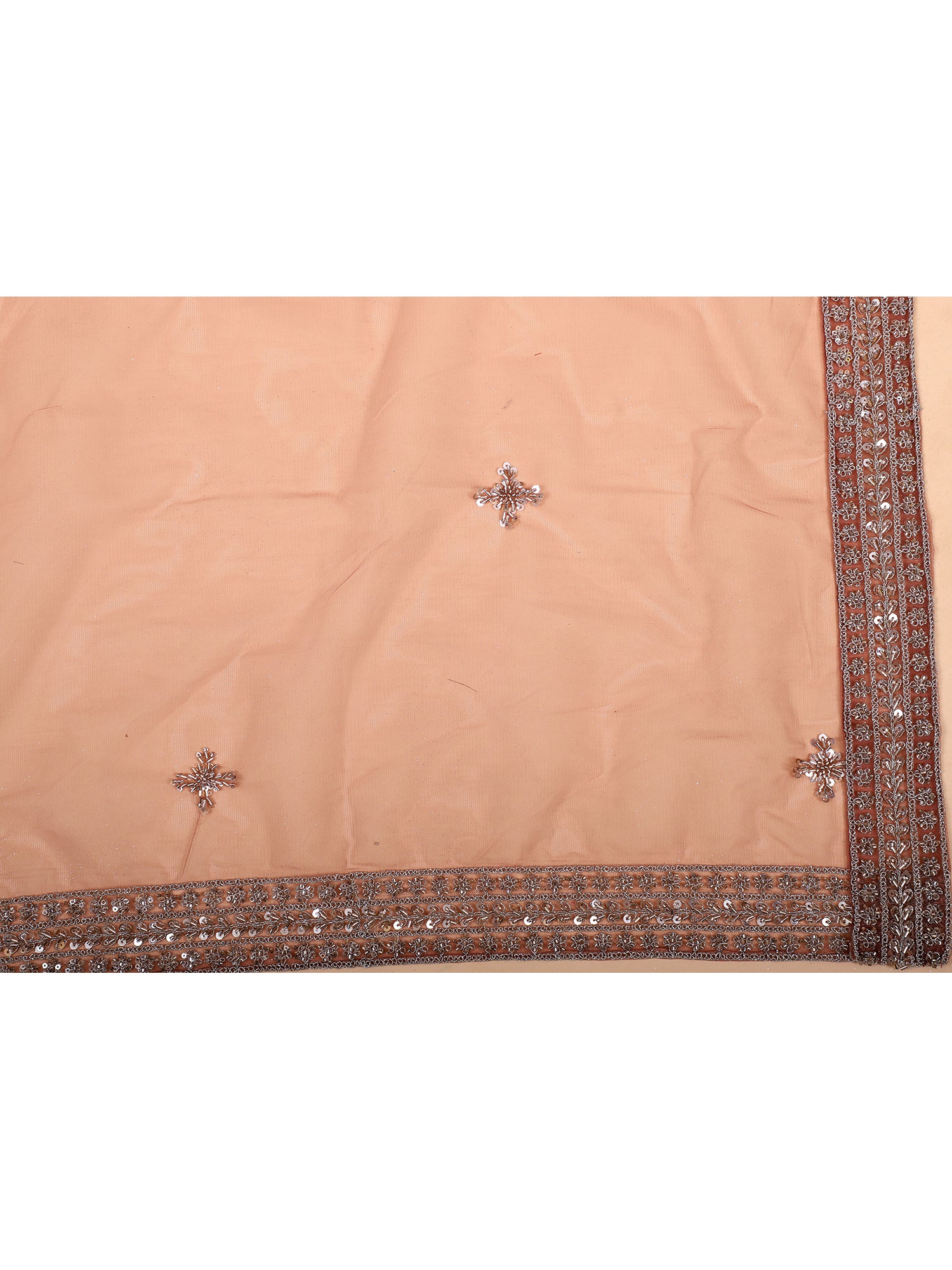 Onion Pink Glasscut Handwork Lehenga