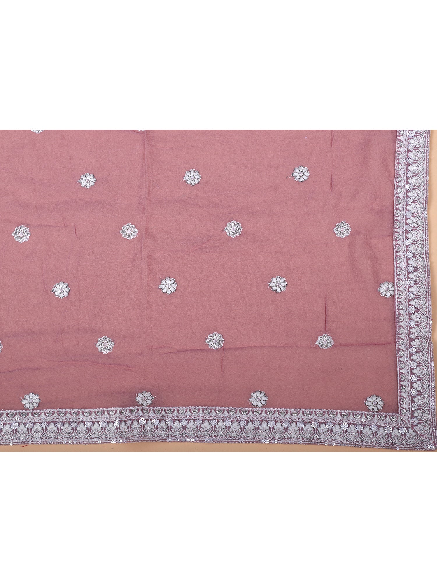 Lavender Lehenga With Thread Work And Dupatta