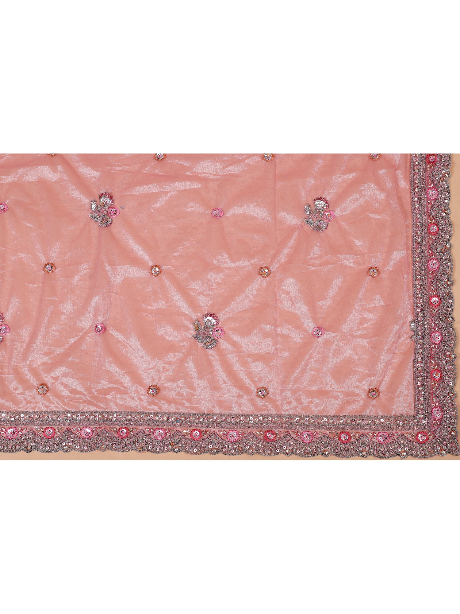 Pink Jimmy Choo Lehenga With Heavy Thread