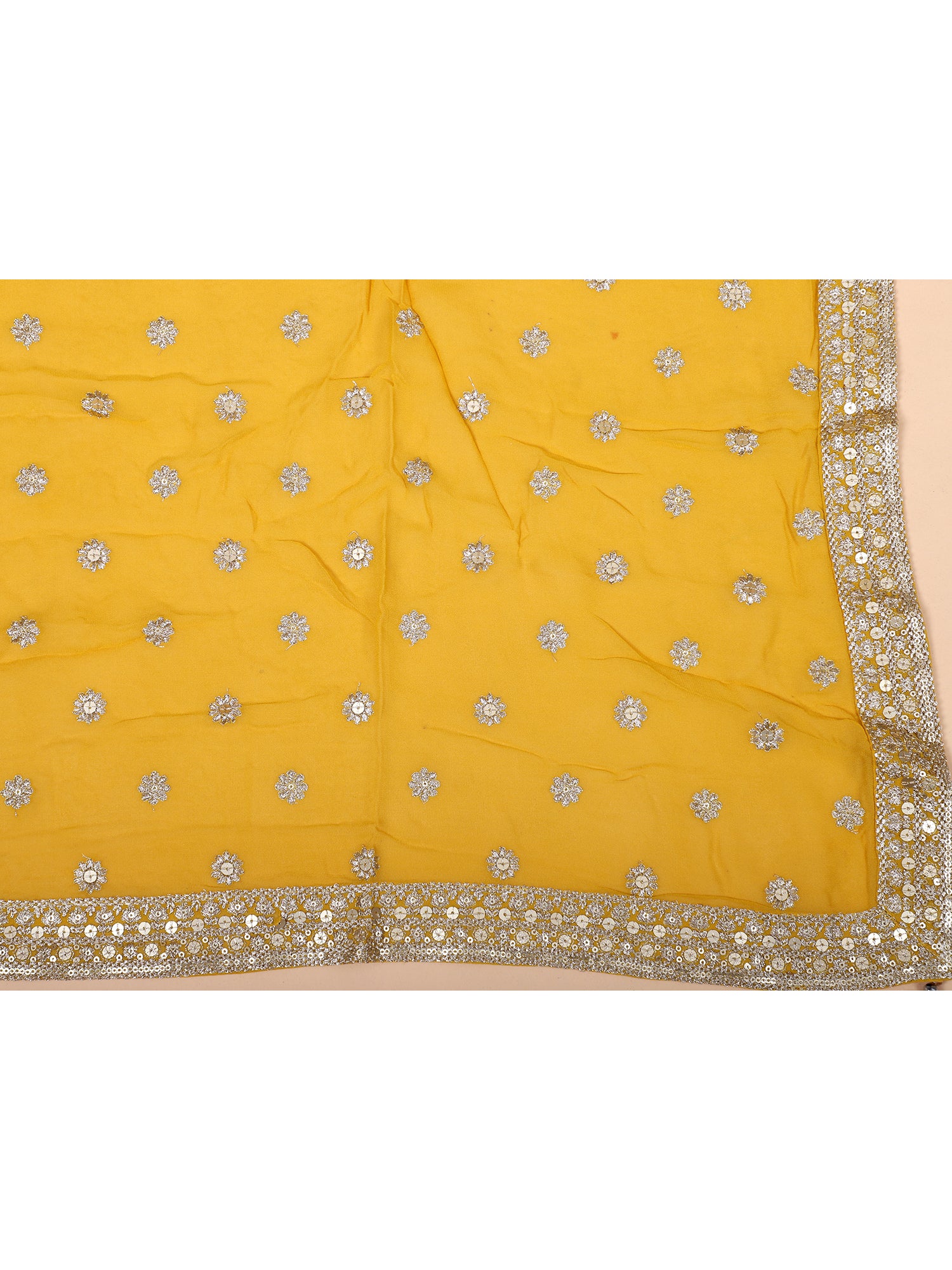 Bright Yellow Handcrafted Lehenga For Weddings