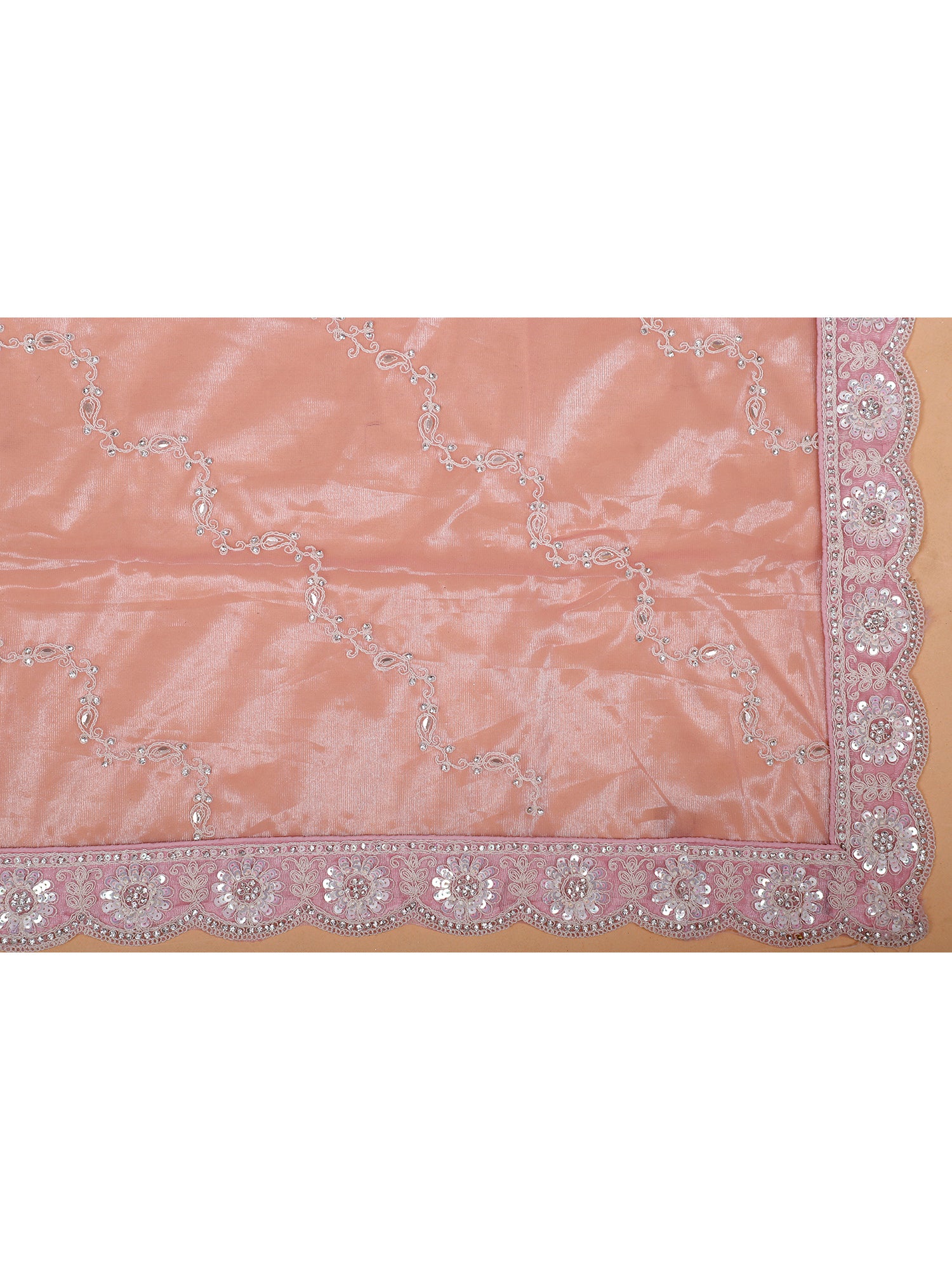 Baby Pink Net Sider Lehenga