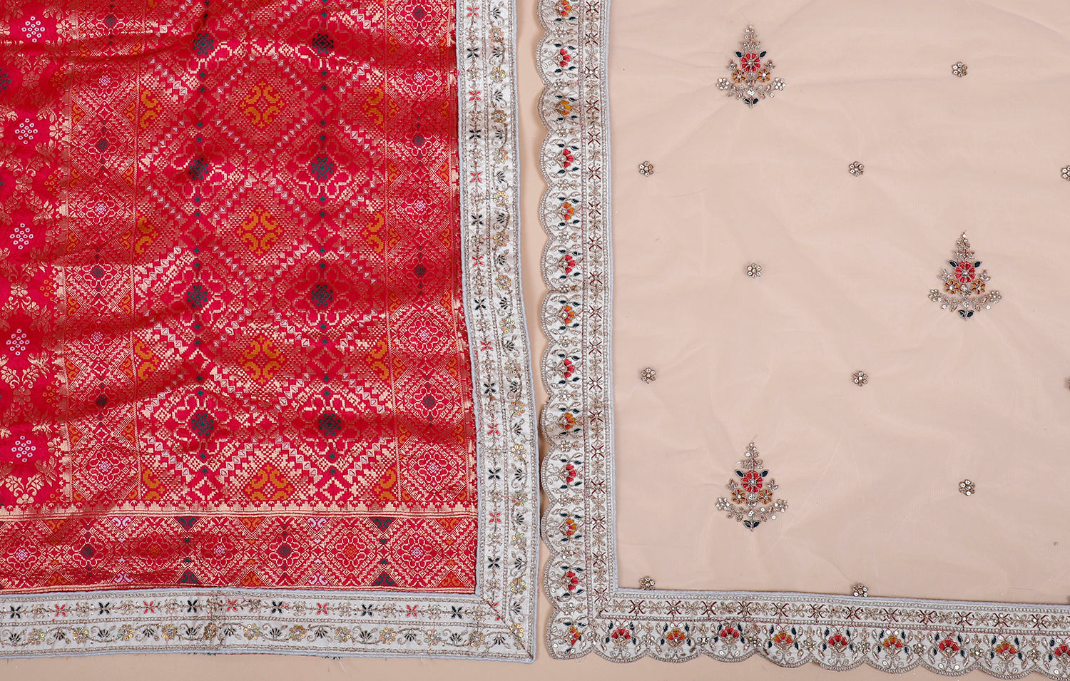 Vibrant Multi-Color Banarasi Silk Lehenga