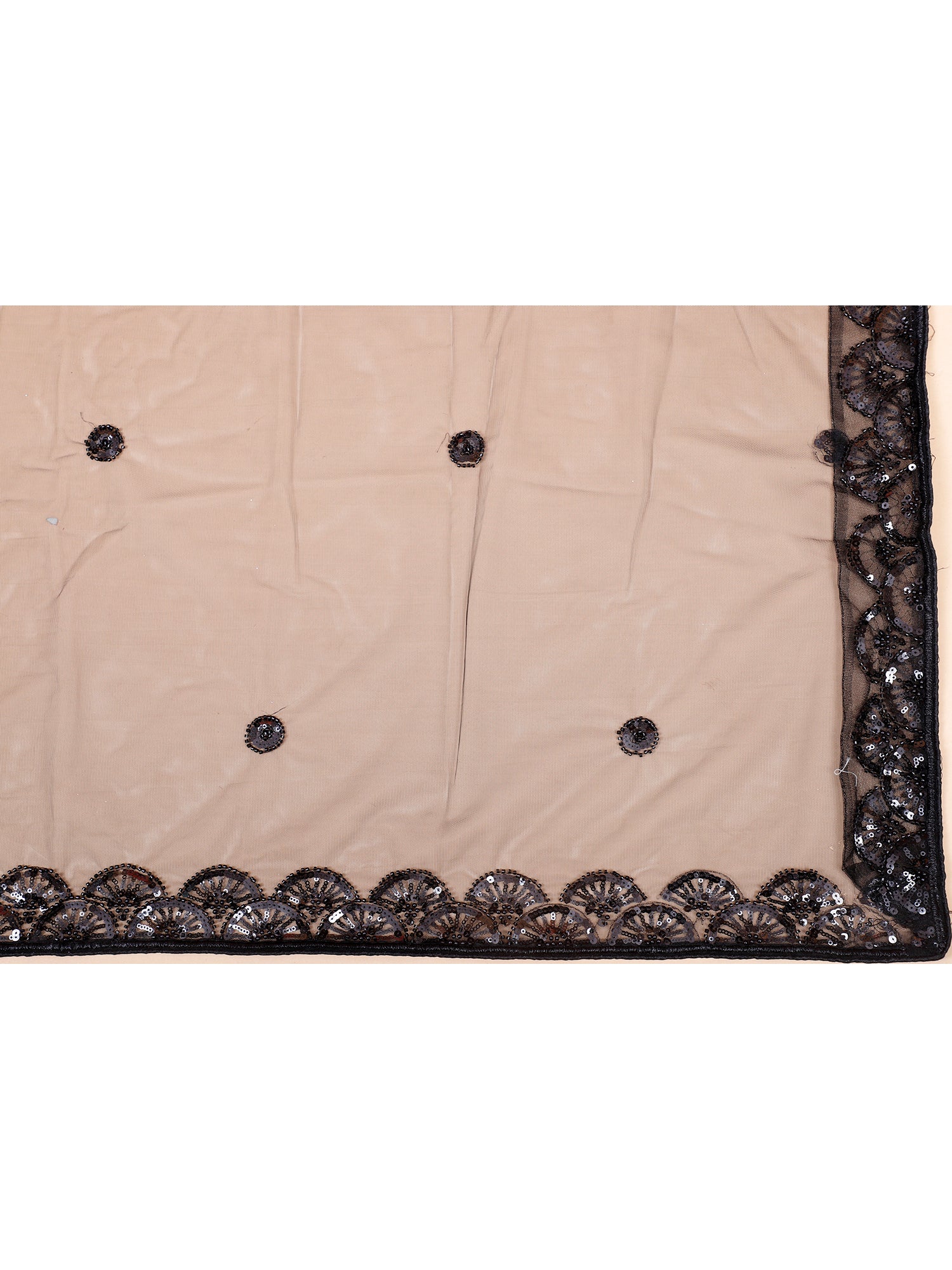 Black Net Lehenga With Sequins