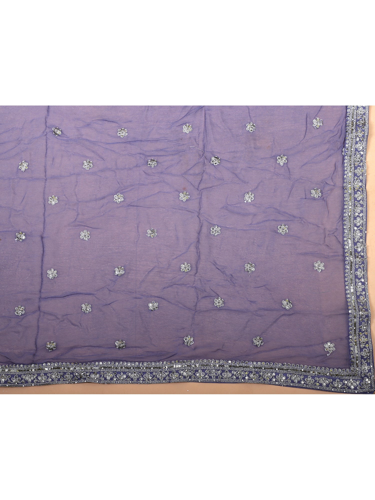 Lavender Gleam Georgette Lehenga