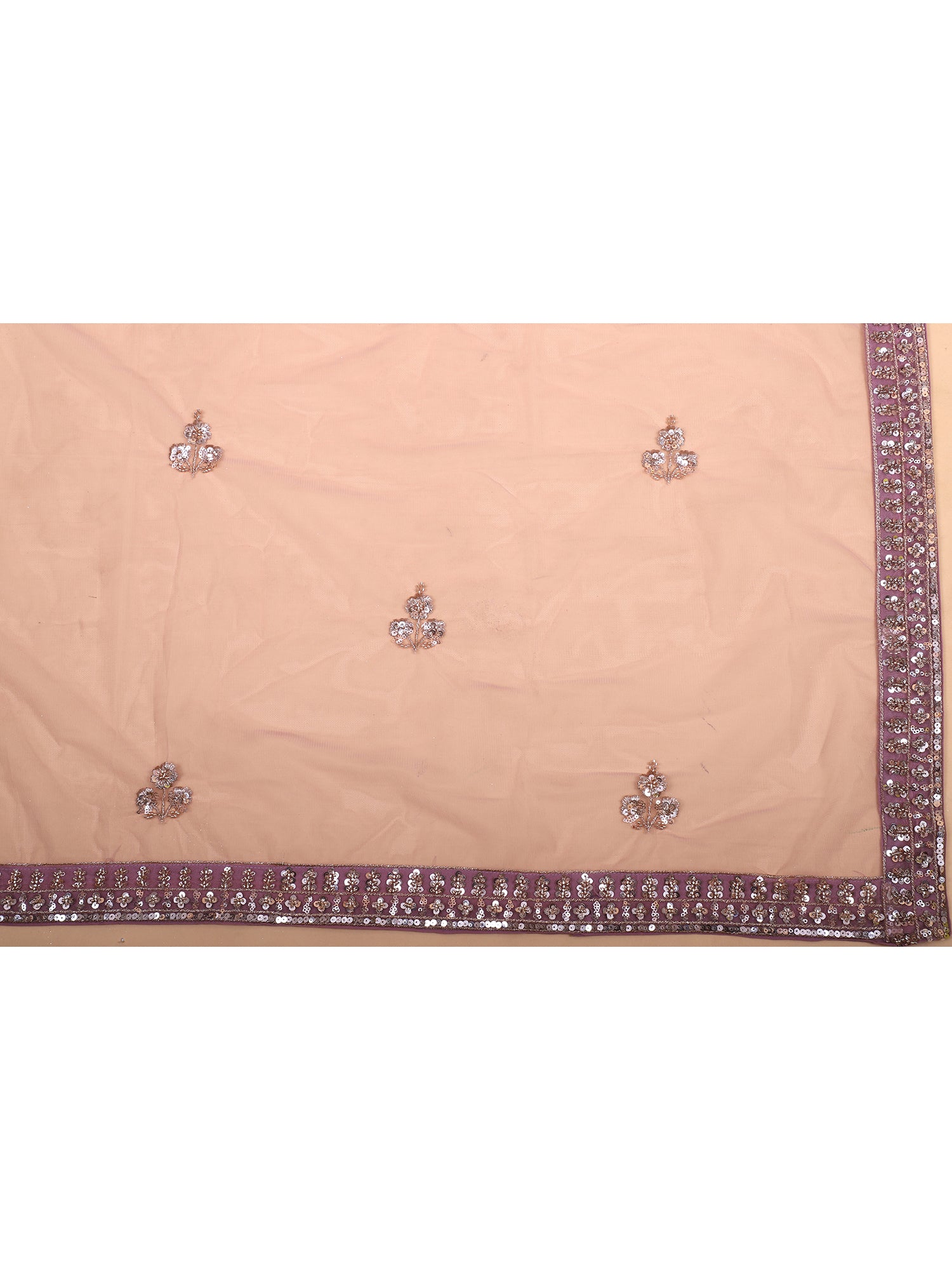 Lilac Dream Lavender Glasscut Handwork Lehenga