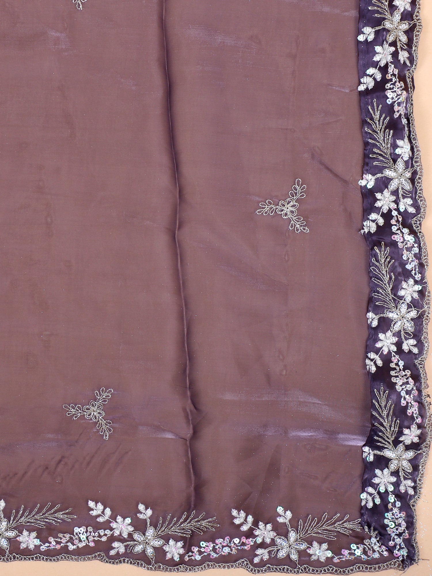 Elegant Purple Jarkan Diamond Lehenga