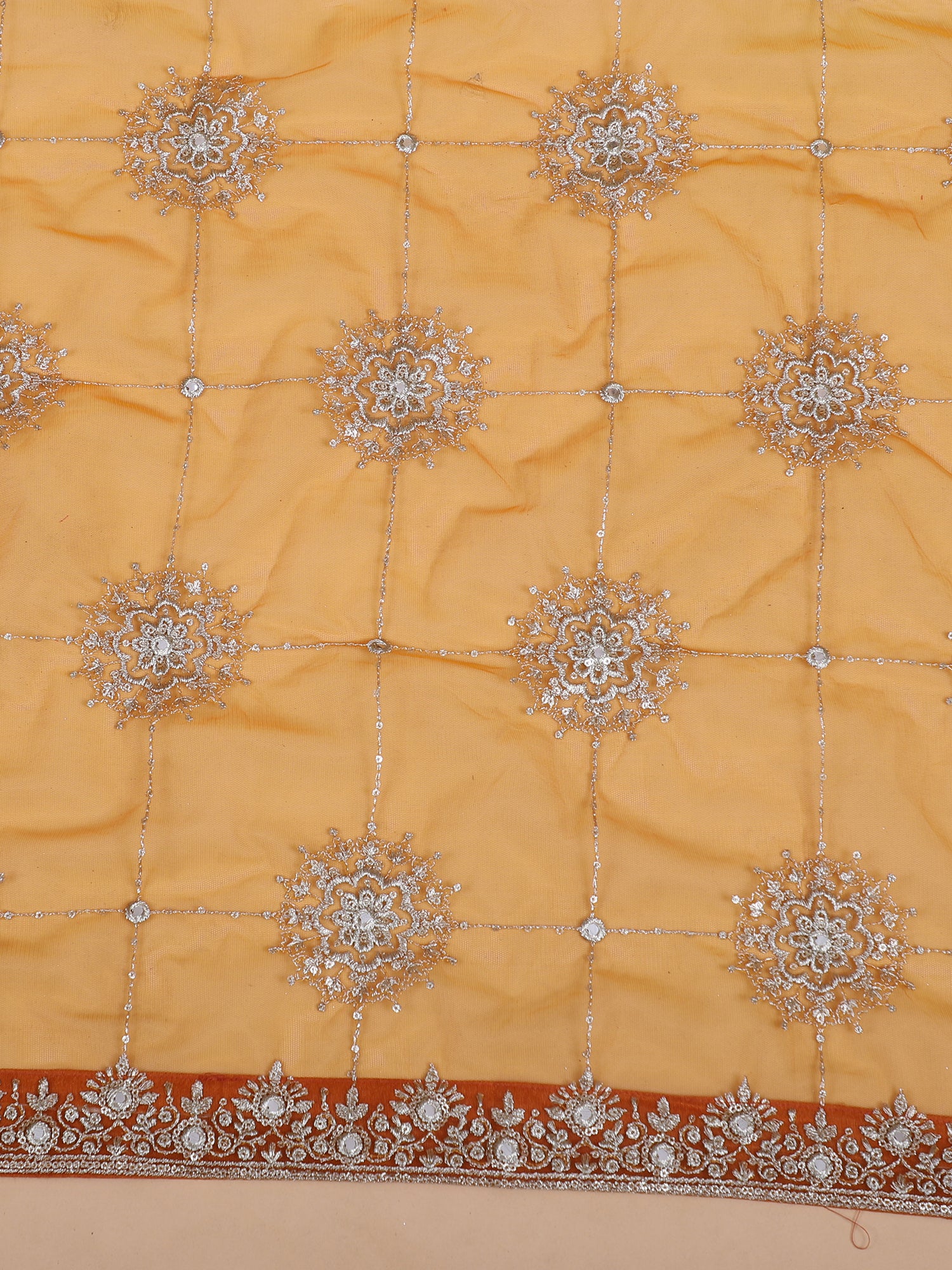 Handcrafted Orange Lehenga For Festive Occasions