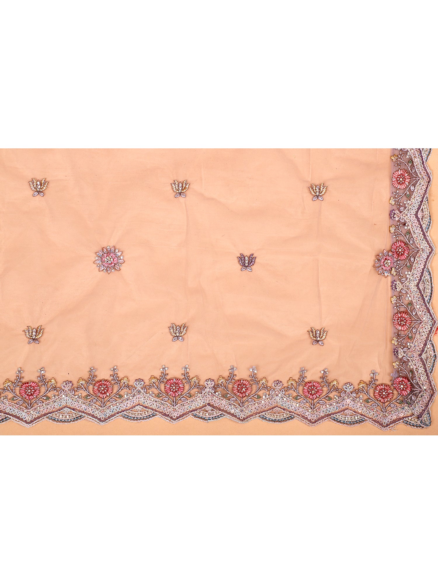 Designer Lavender Net Lehenga