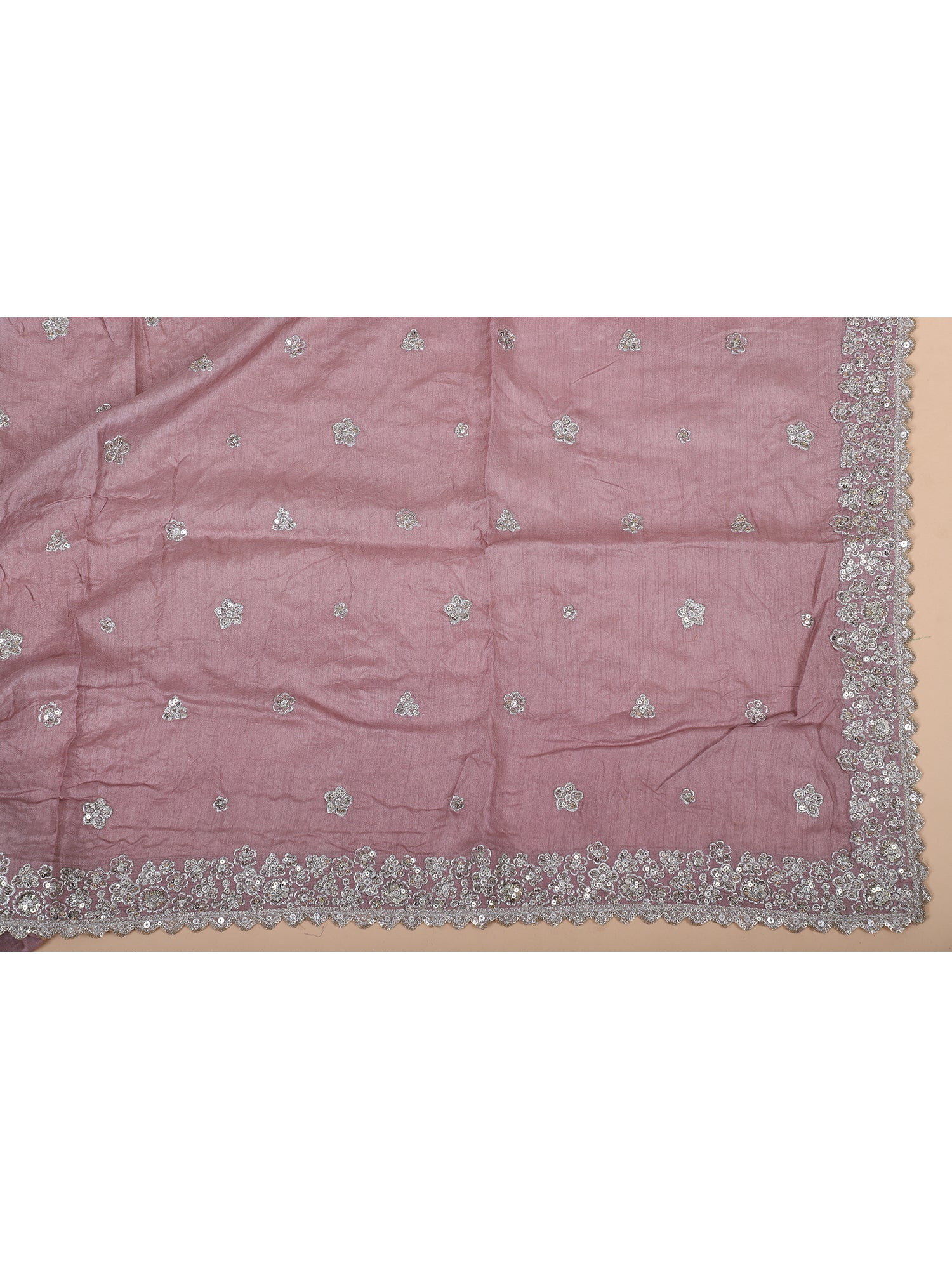 Onion Pink Georgette Embroidered Lehenga Set