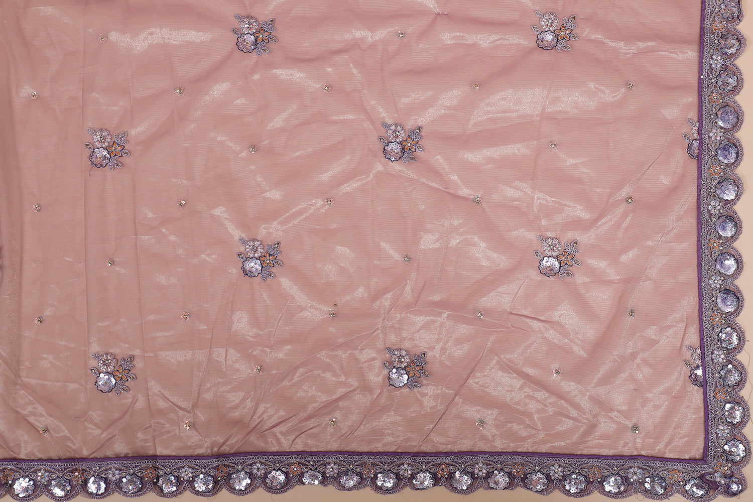 Lavender Shimmer Lehenga With Sequins