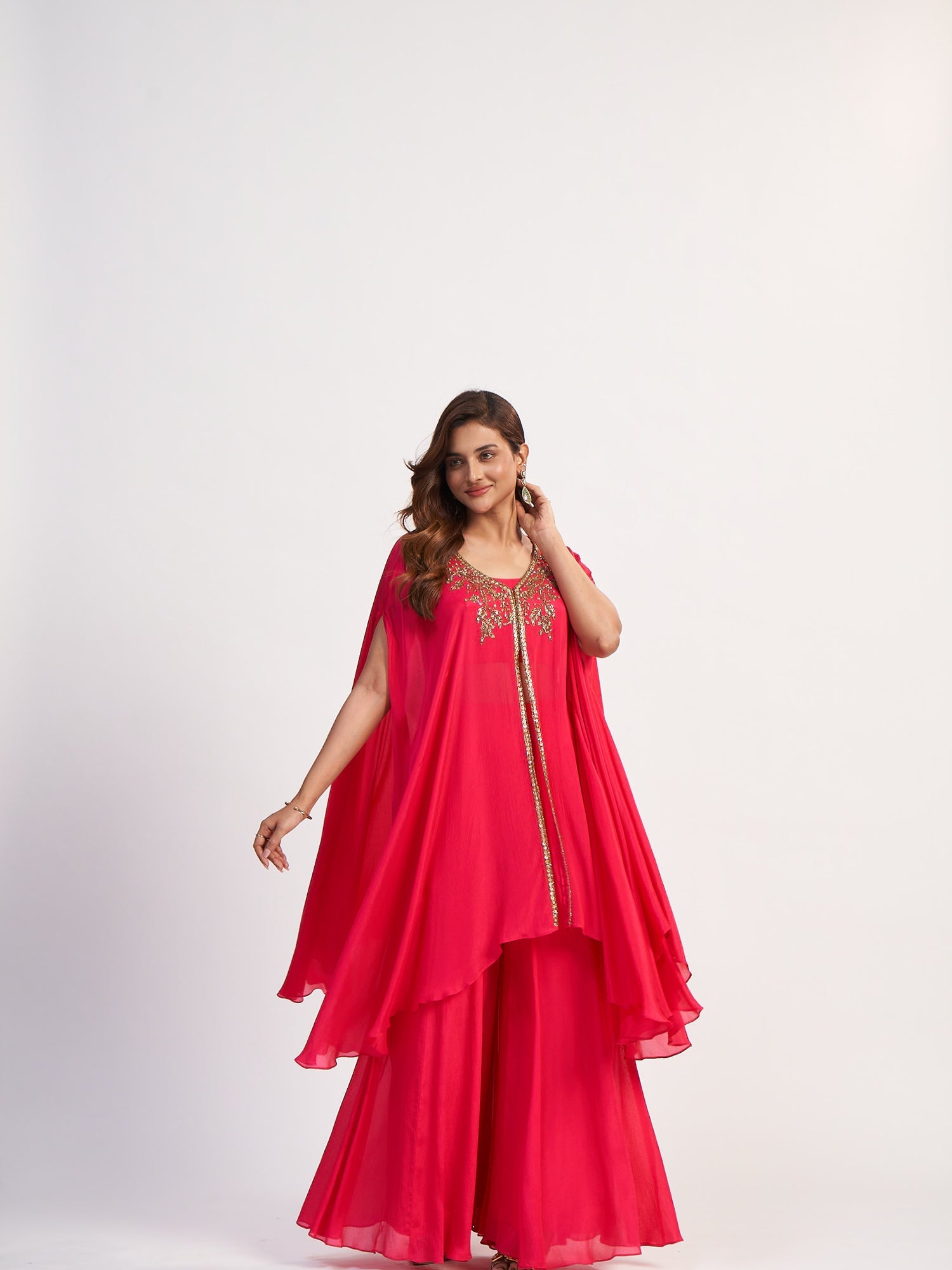 Blush Pink Pure Chinon Dress