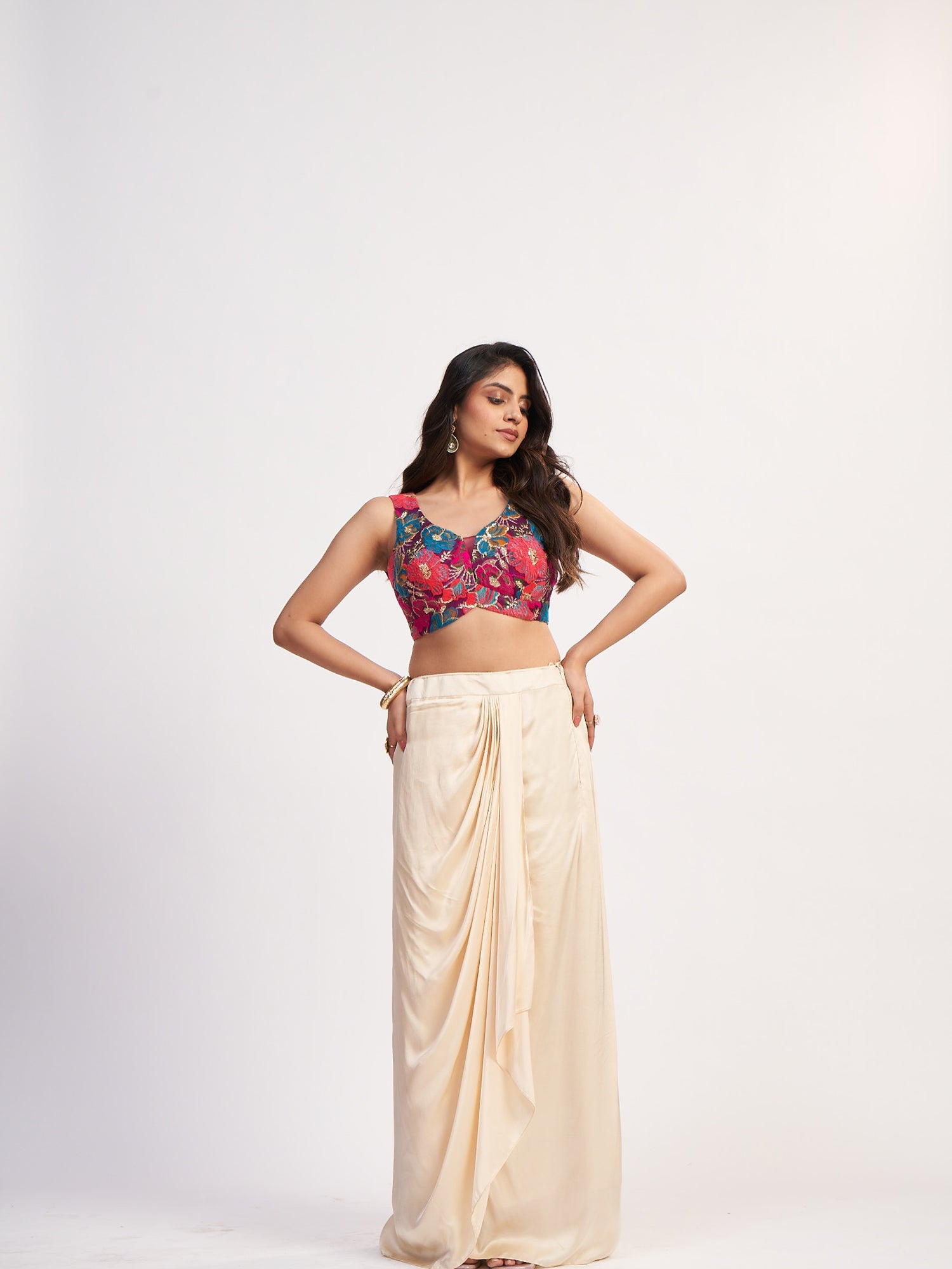 Vibrant Multi-Color Indo-Western Dress