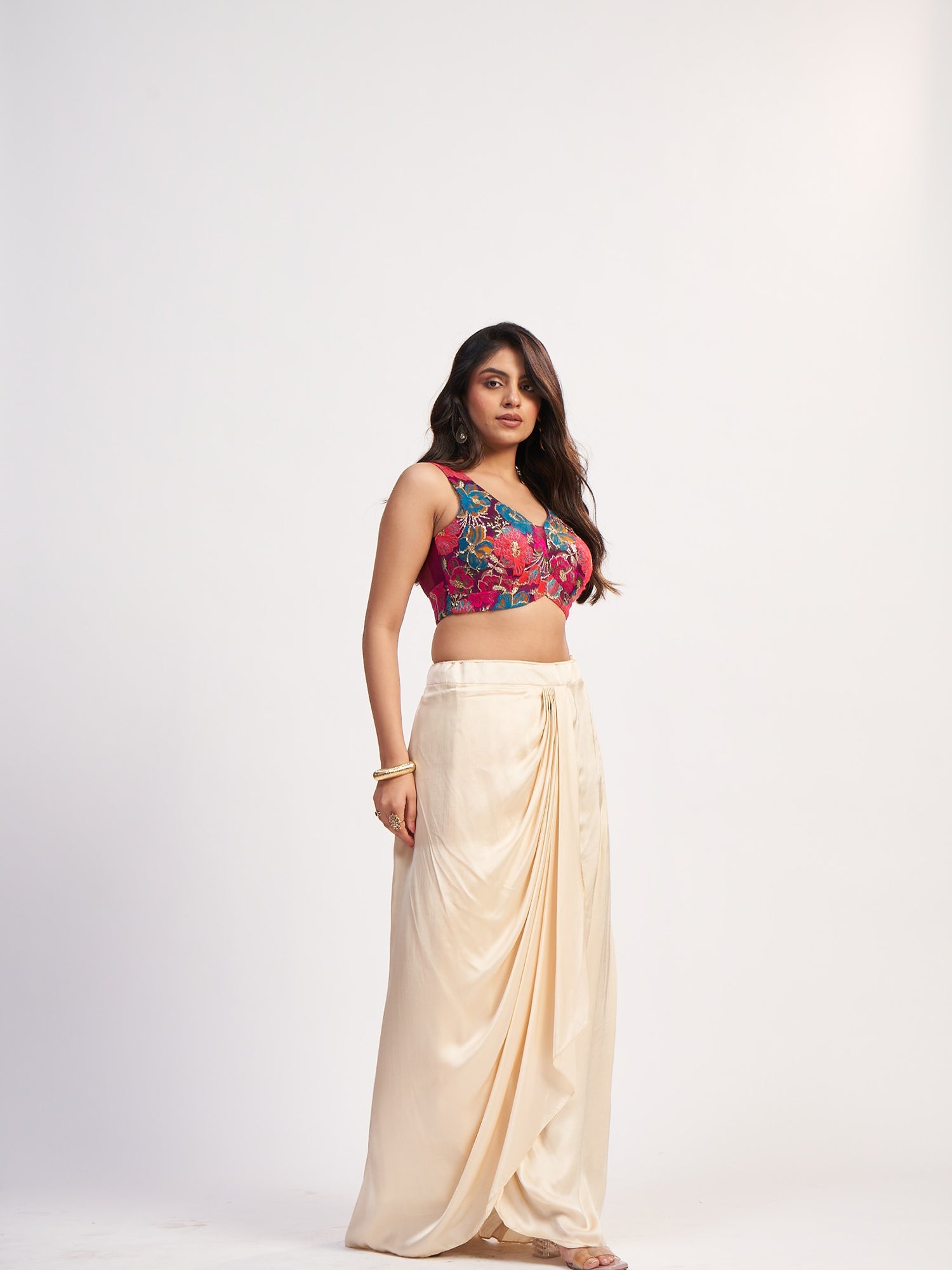 Vibrant Multi-Color Indo-Western Dress