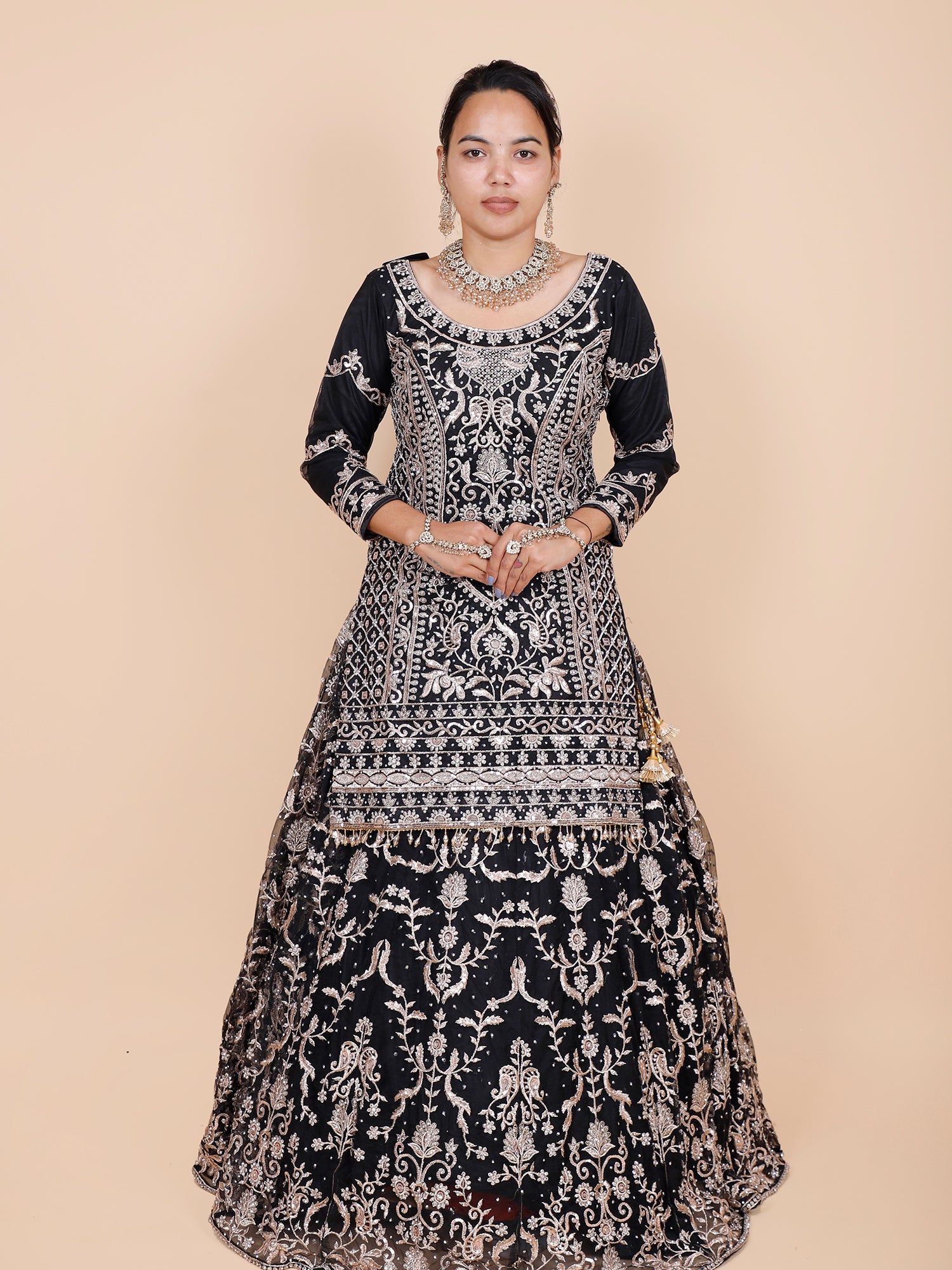 Royal Black Readymade Lehenga