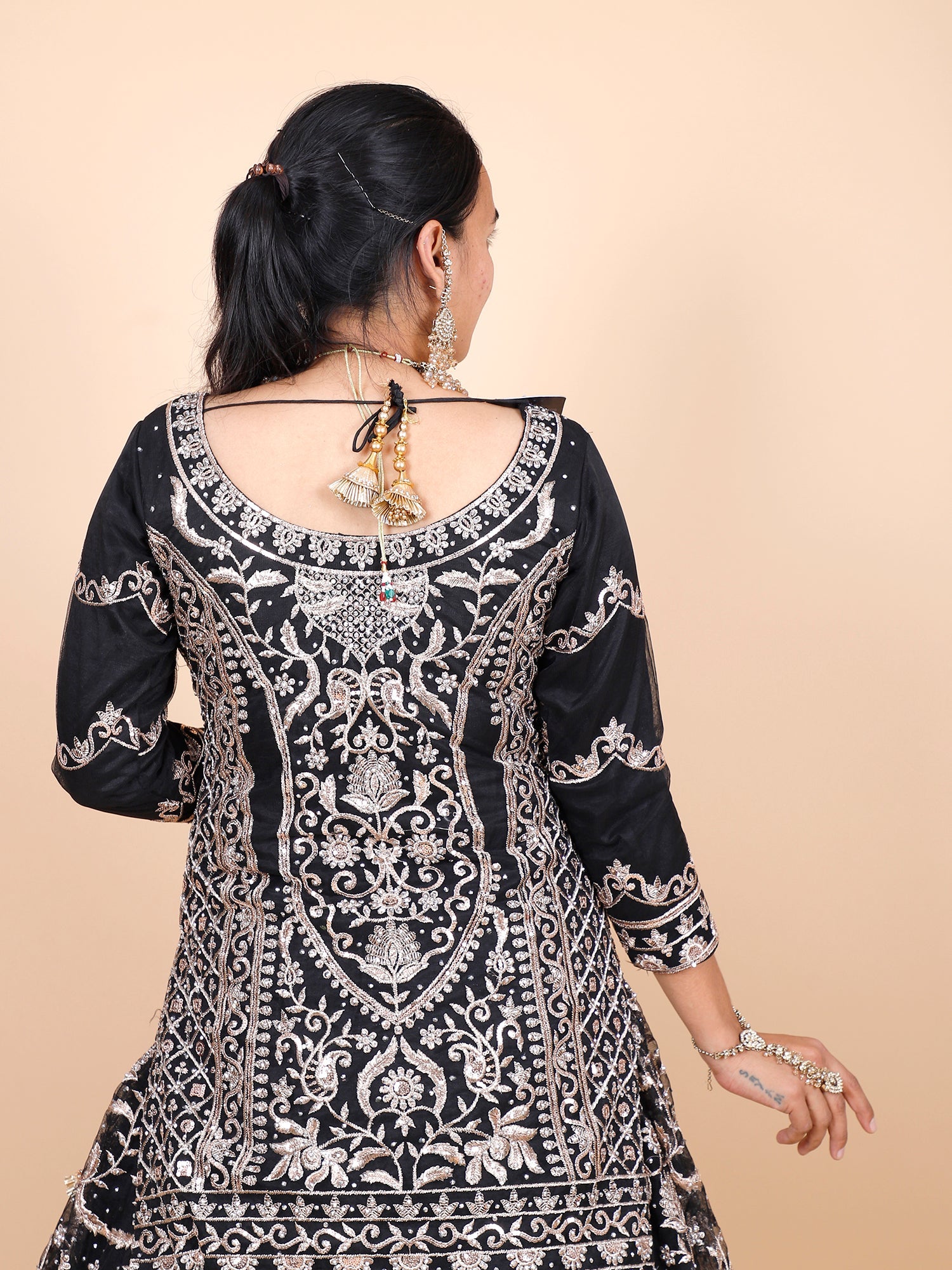 Royal Black Readymade Lehenga